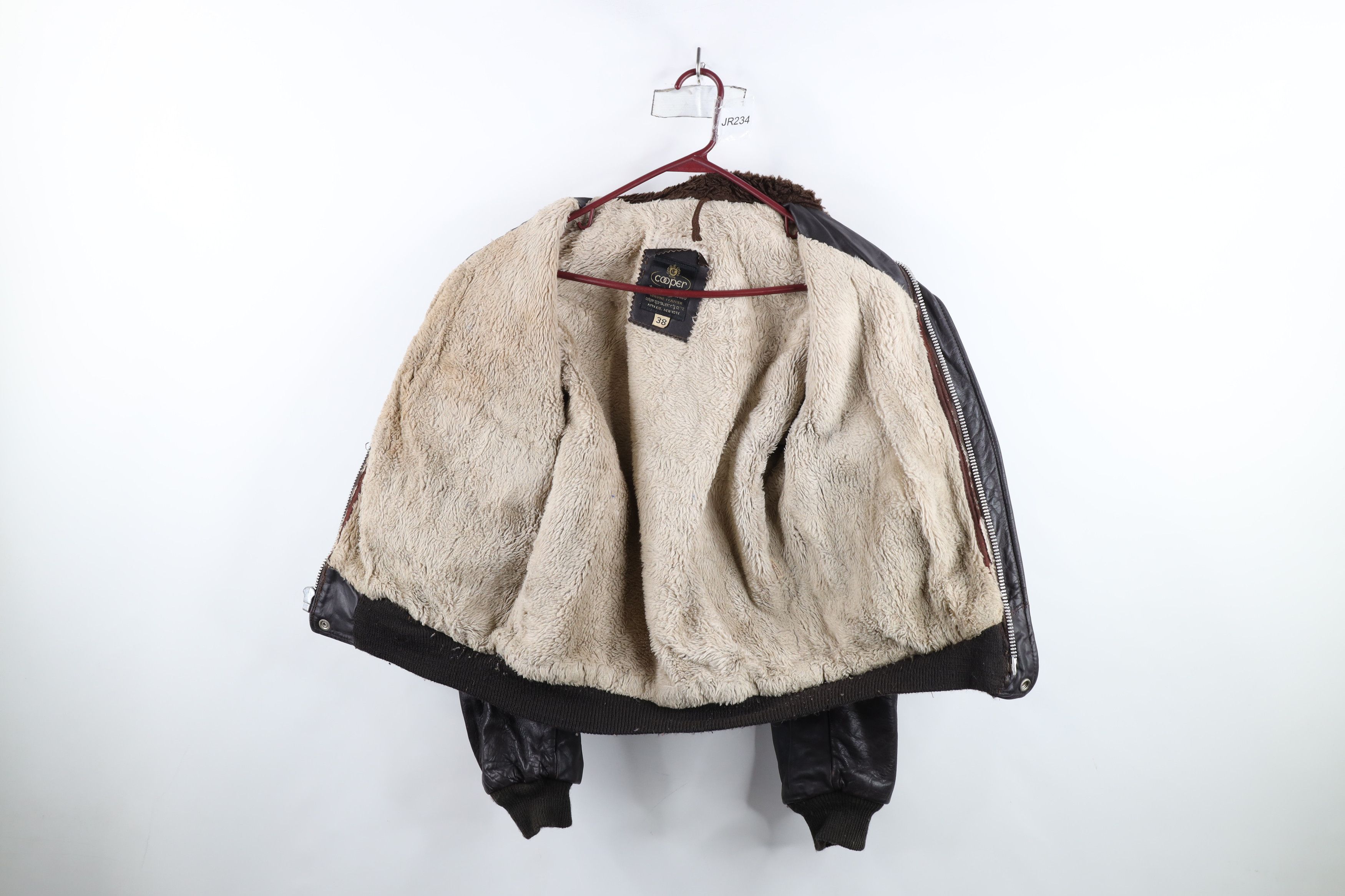 Cooper × Vintage Vintage 60s 70s Cooper Leather Flight Bomber Jacket USA Size US L / EU 52-54 / 3 - 11 Thumbnail