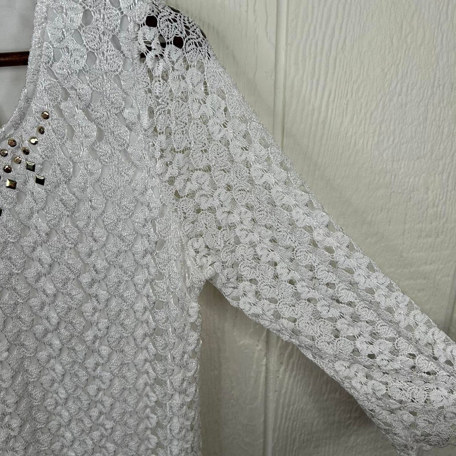 Other Vintage Y2K Lace Floral Boho Long Sleeve Top Large Size L / US 10 / IT 46 - 7 Thumbnail