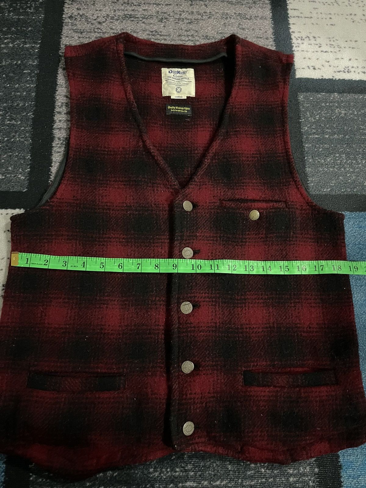 Oshkosh × Vintage × Woolrich Woolen Mills Vintage OSHKOSH Classic Wool Vest Size US M / EU 48-50 / 2 - 11 Thumbnail