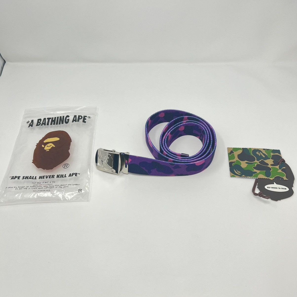 Bape Bape Color Camo Purple GI Belt - One Size Fits Most Size ONE SIZE - 1 Thumbnail