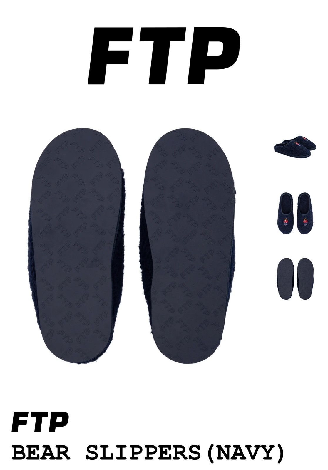 Fuck The Population Ftp bear slippers (navy) 11m Size US 11 / EU 44 - 9 Thumbnail