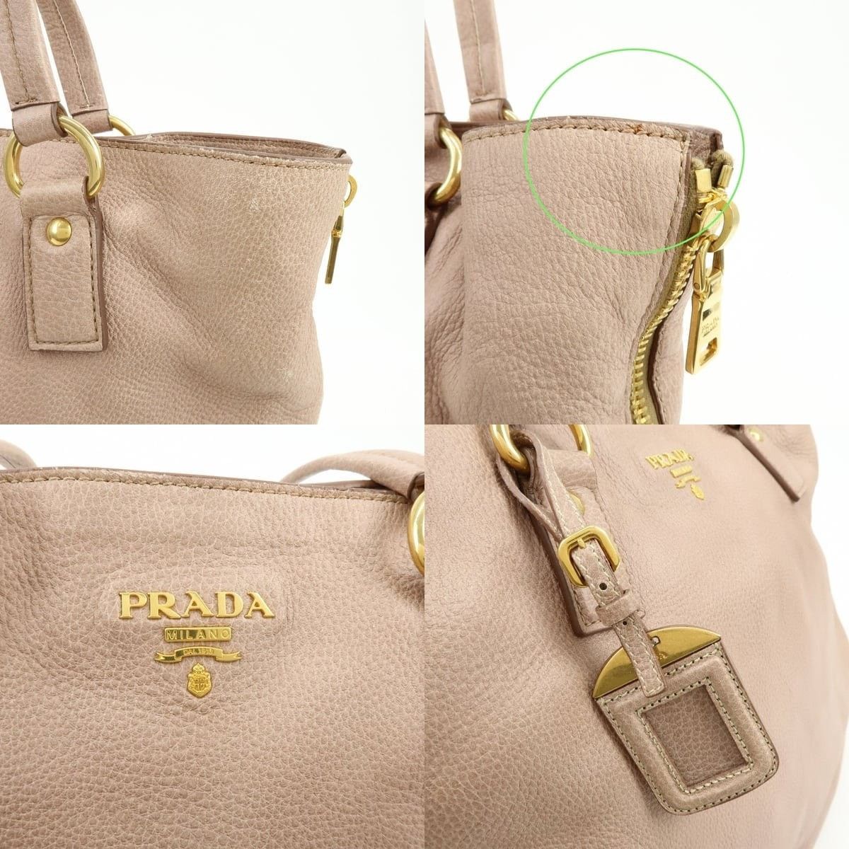 Prada Prada Logo Calfskin Tote Pink Size ONE SIZE - 6 Thumbnail