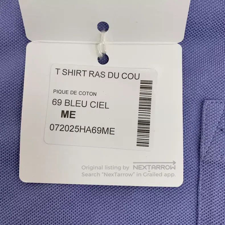 Hermes Hermes Blue pocket H letter embroidery cotton round neck s Size M / US 6-8 / IT 42-44 - 7 Thumbnail