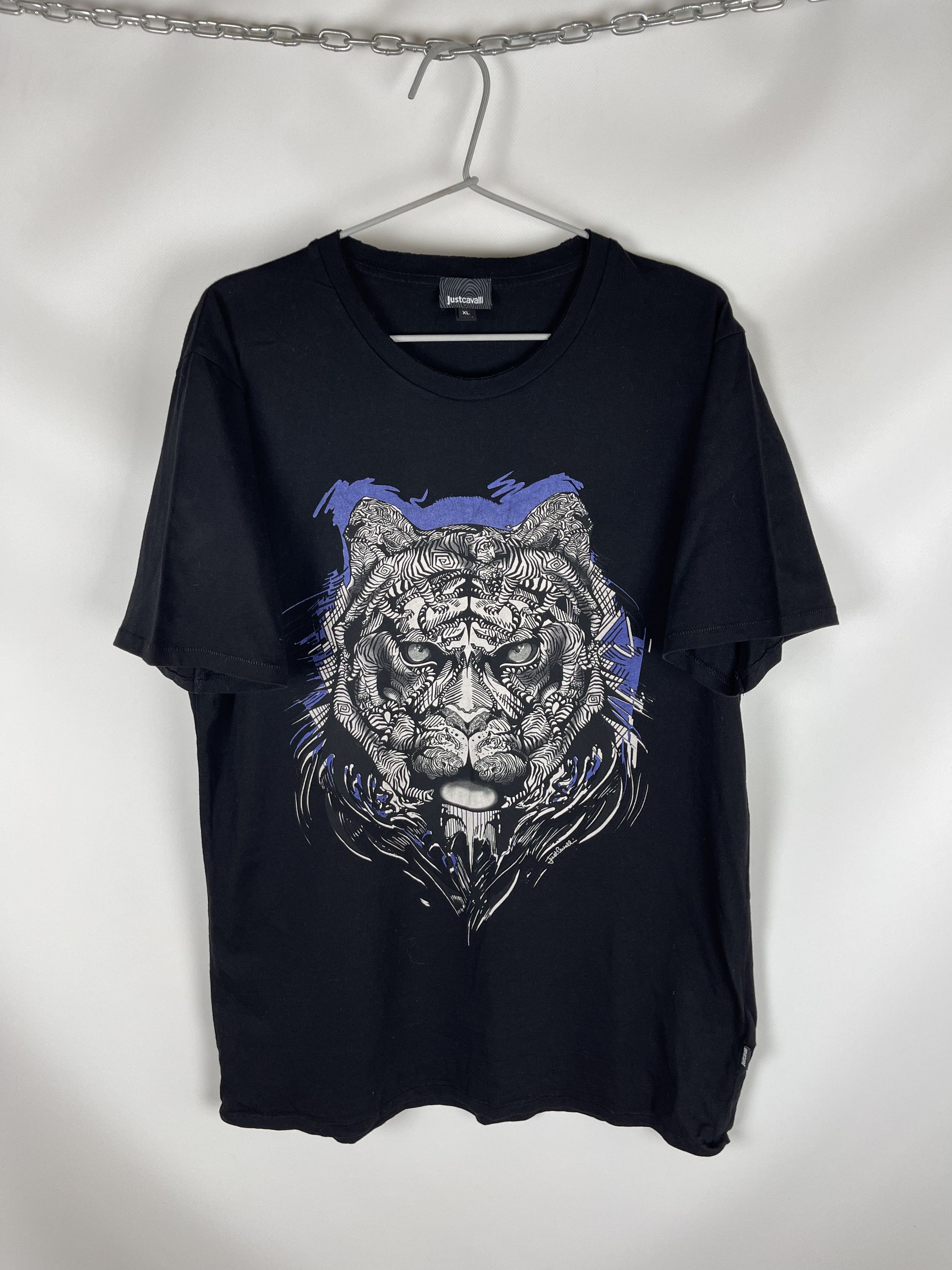 Just Cavalli Just Cavalli Lion animal big logo print tee shirt Size US XL / EU 56 / 4 - 1 Thumbnail