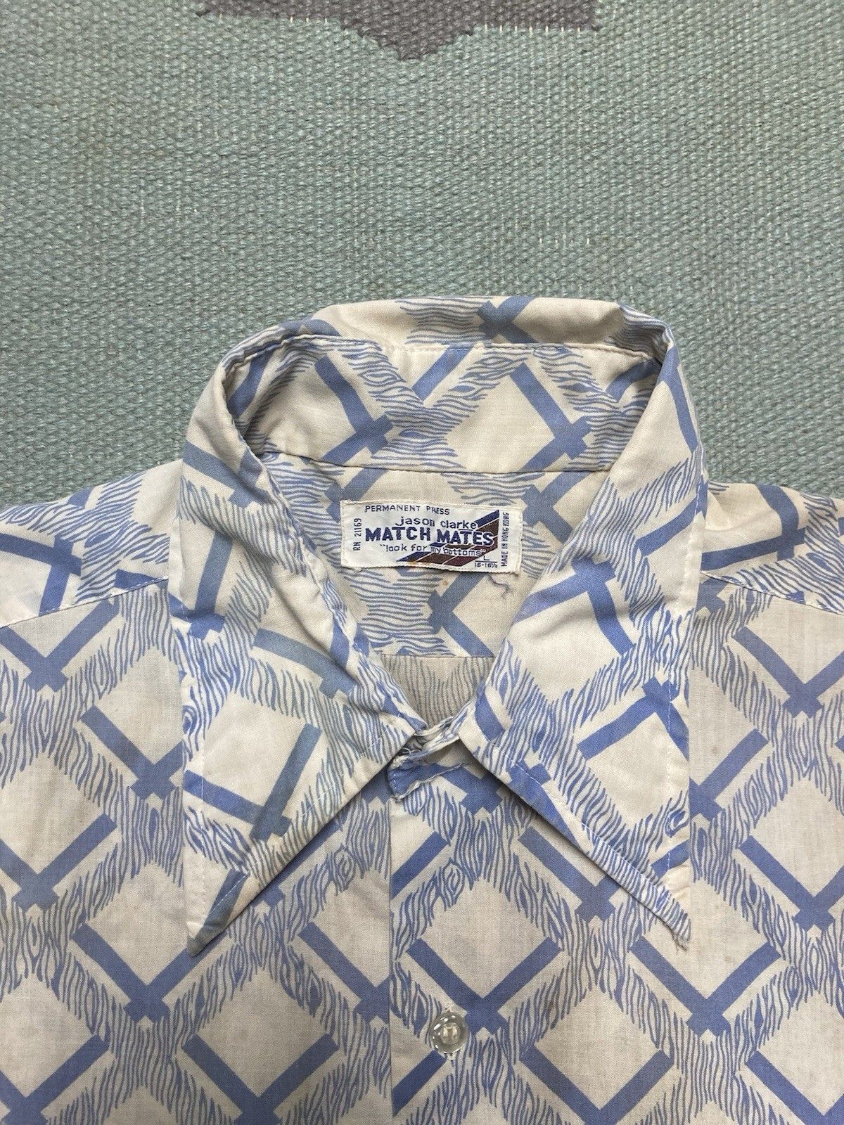 Vintage Vintage 70s button shirt dagger collar psychedelic large Size US L / EU 52-54 / 3 - 9 Thumbnail