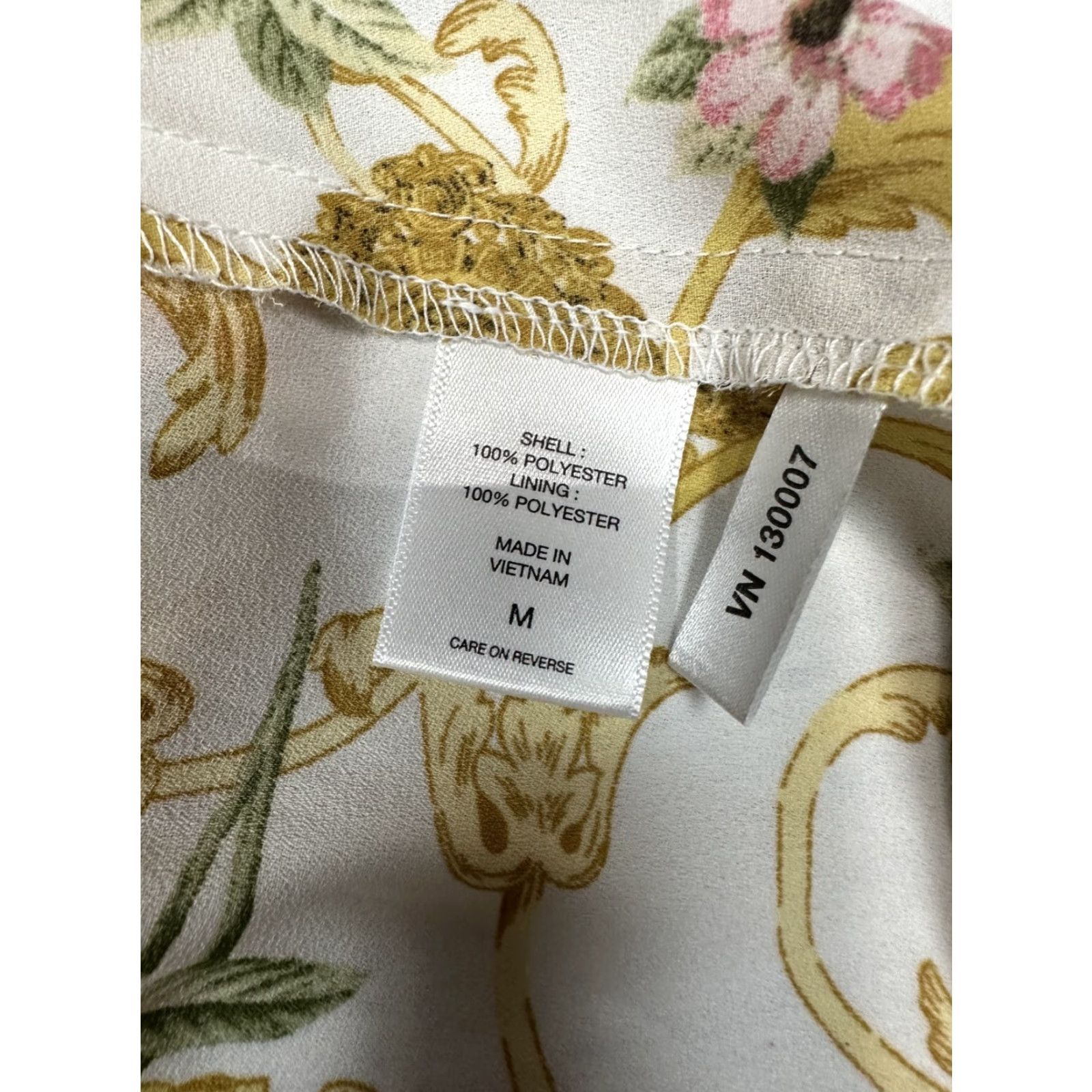 Vintage SOHO White Gold Floral Halter Dress Sleeveless Knee Length Party Cocktail M Womens NWT Size M / US 6-8 / IT 42-44 - 5 Thumbnail