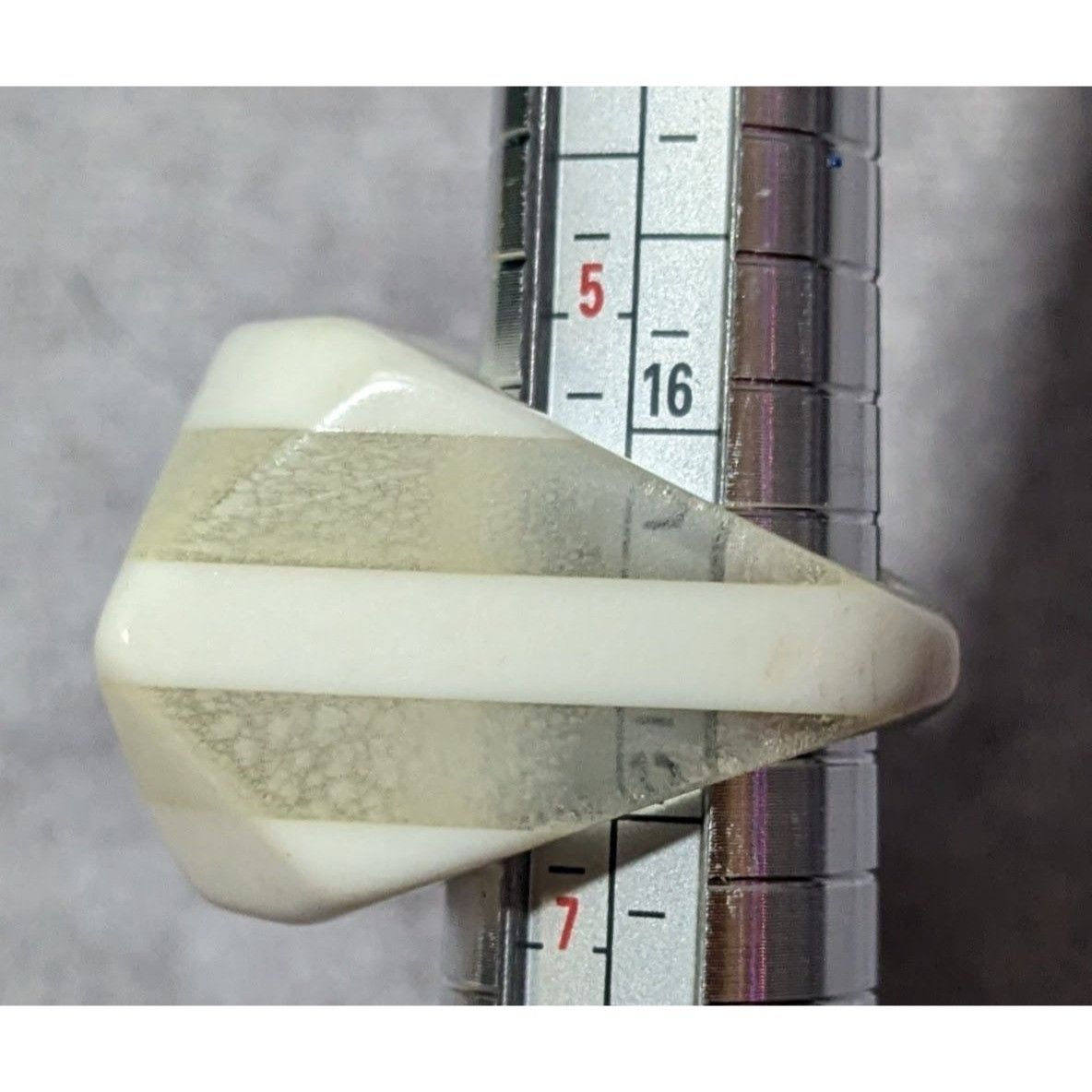 Other Vintage Chunky Solid And Translucent Striped Abstract Ring Size ONE SIZE - 12 Thumbnail