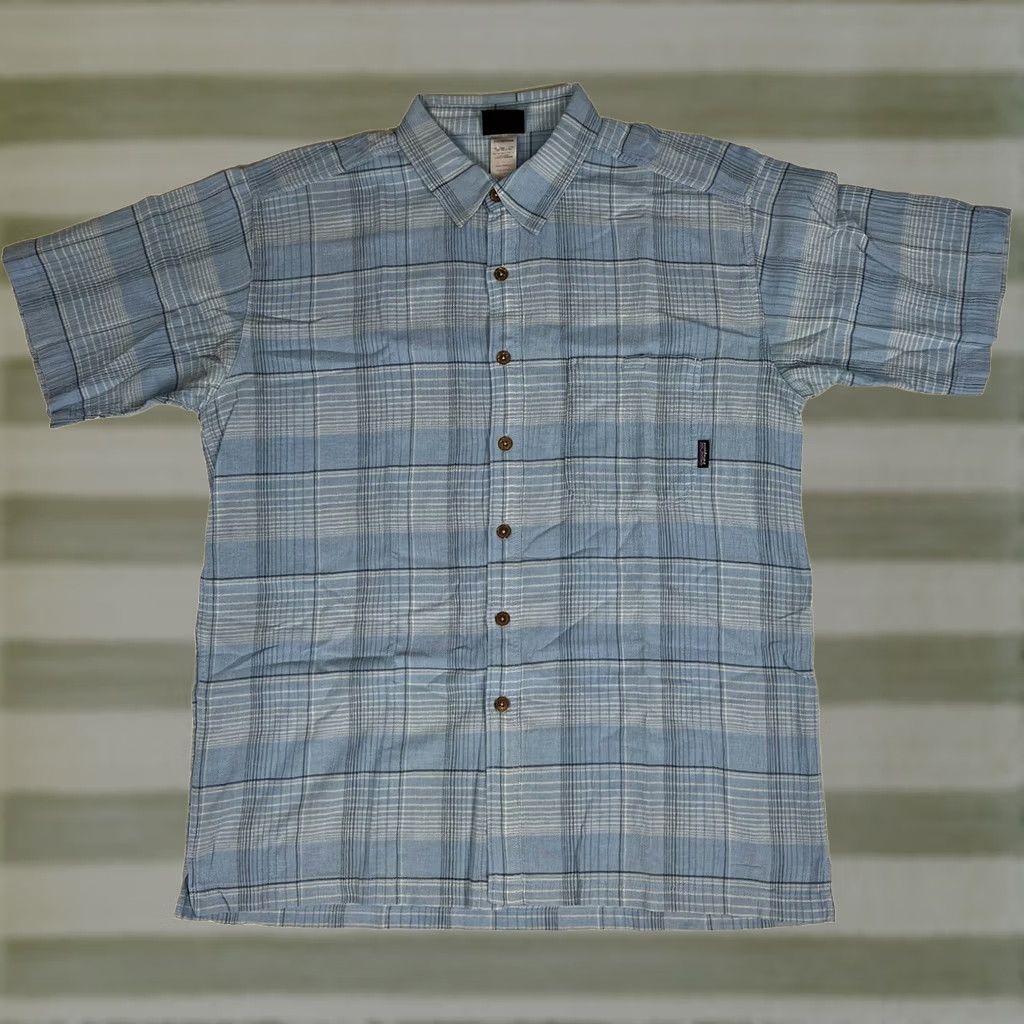 Patagonia Patagonia Plaid Short Sleeve Button-Up Shirt L Blue Mens Size US L / EU 52-54 / 3 - 1 Thumbnail