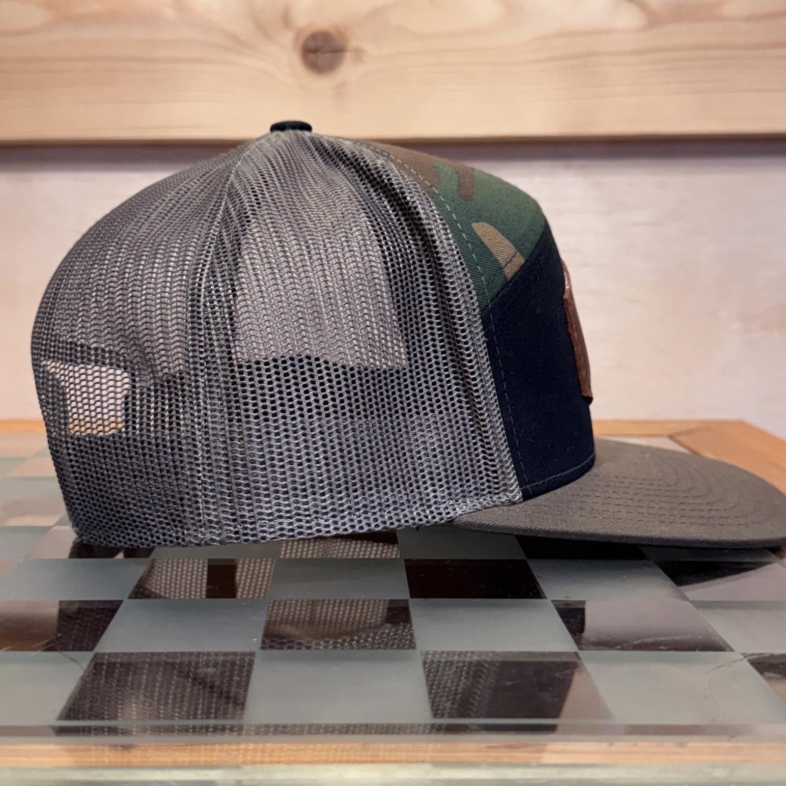 Designer Richardson 7FIVE Snap Back Hat Camo Military Leather Patch Size ONE SIZE - 9 Thumbnail