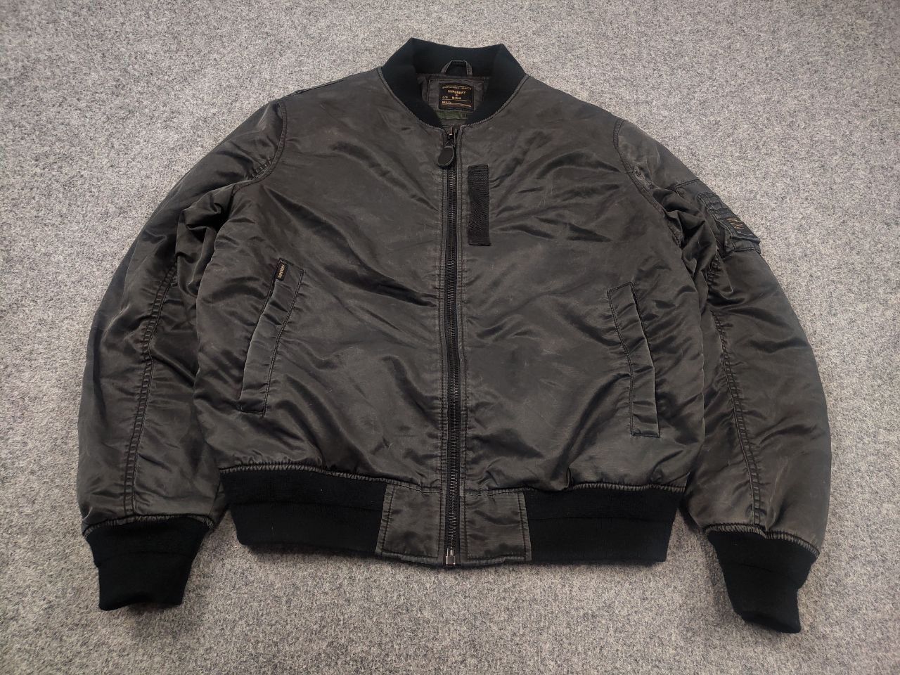 Superdry Superdry Japan Graphit washed MA1 Military Bomber Jacket LGB Size US L / EU 52-54 / 3 - 3 Thumbnail