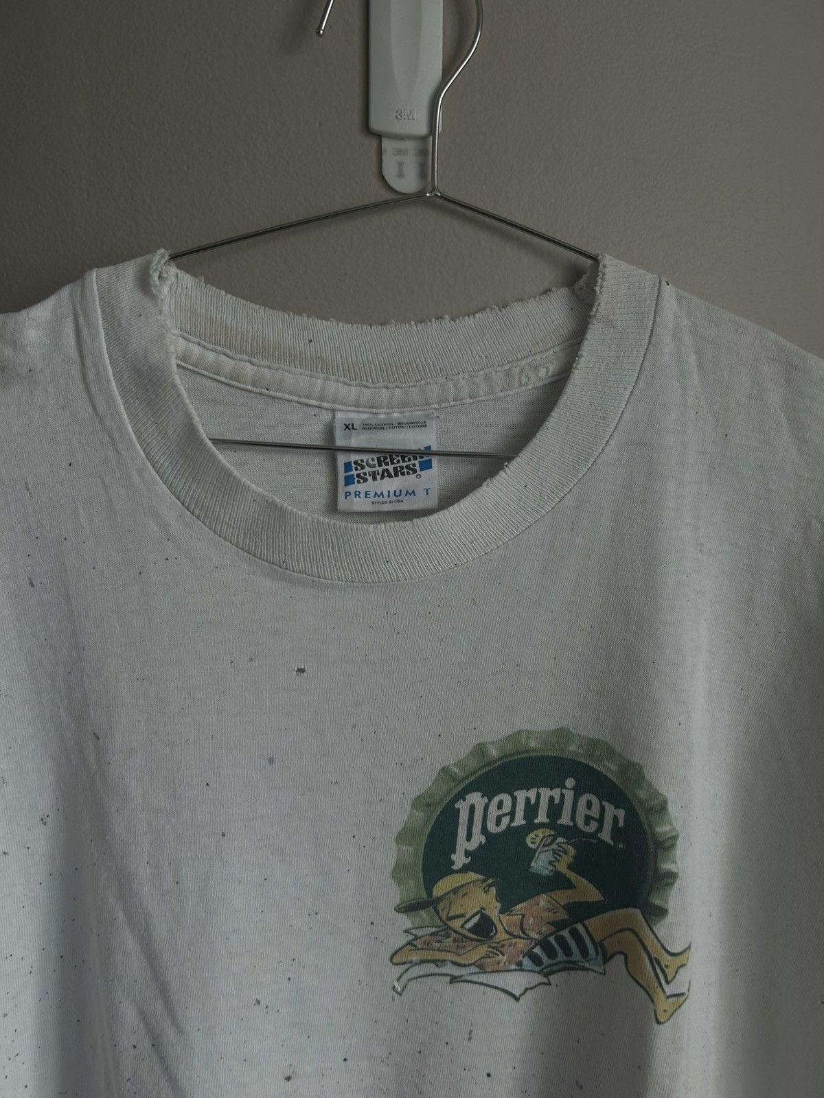 Vintage Vintage Fader Perrier Drink 90s Graphic T Shirt Thrashed Size US L / EU 52-54 / 3 - 2 Thumbnail