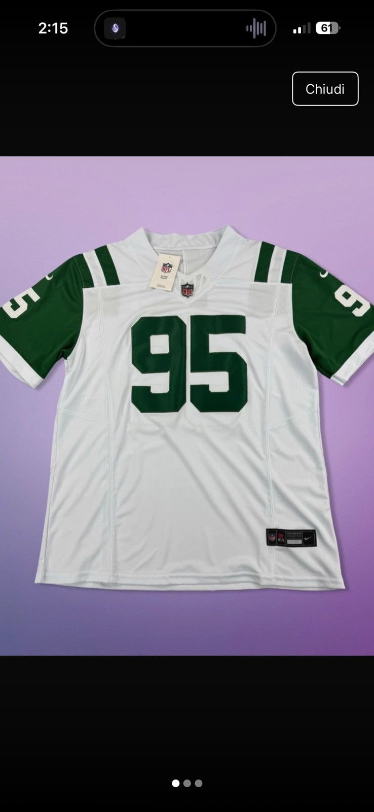 NFL Jersey New York Jets Quinnen Williams #95 Size US M / EU 48-50 / 2 - 1 Thumbnail