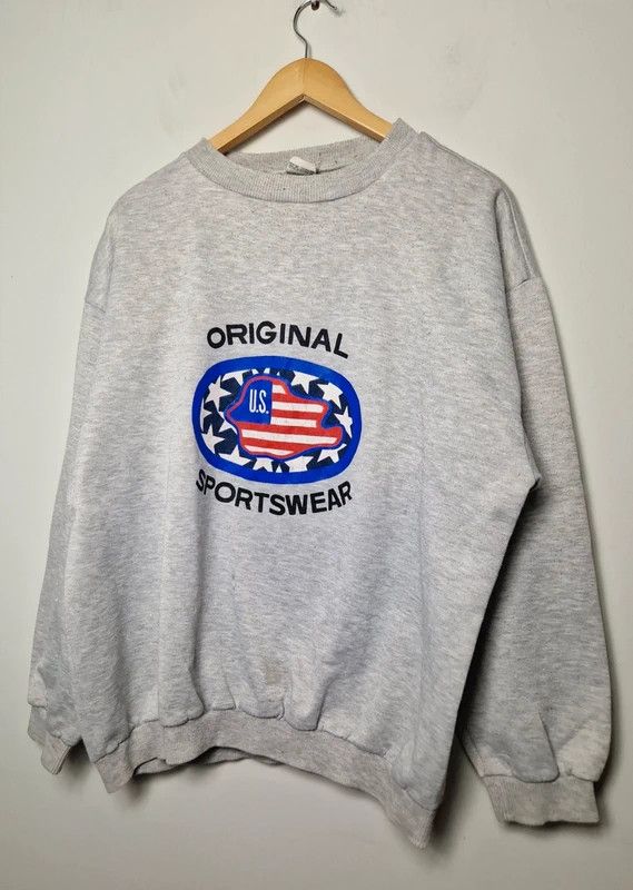 Vintage Vintage made in USA America flag 90s sweatshirt swag drip Size US L / EU 52-54 / 3 - 1 Thumbnail