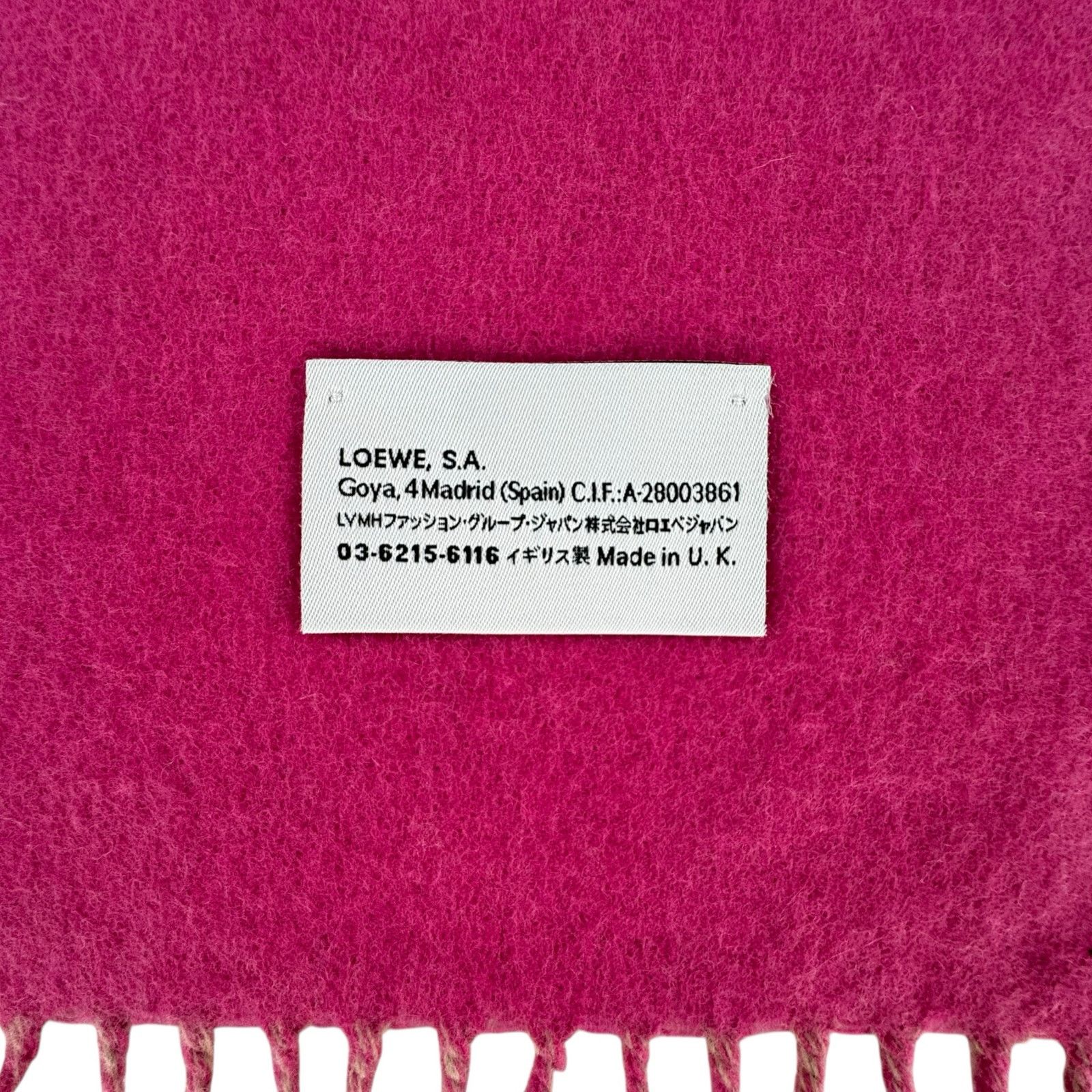Loewe Loewe Pink Wool & Cashmere Scarf Size ONE SIZE - 5 Thumbnail