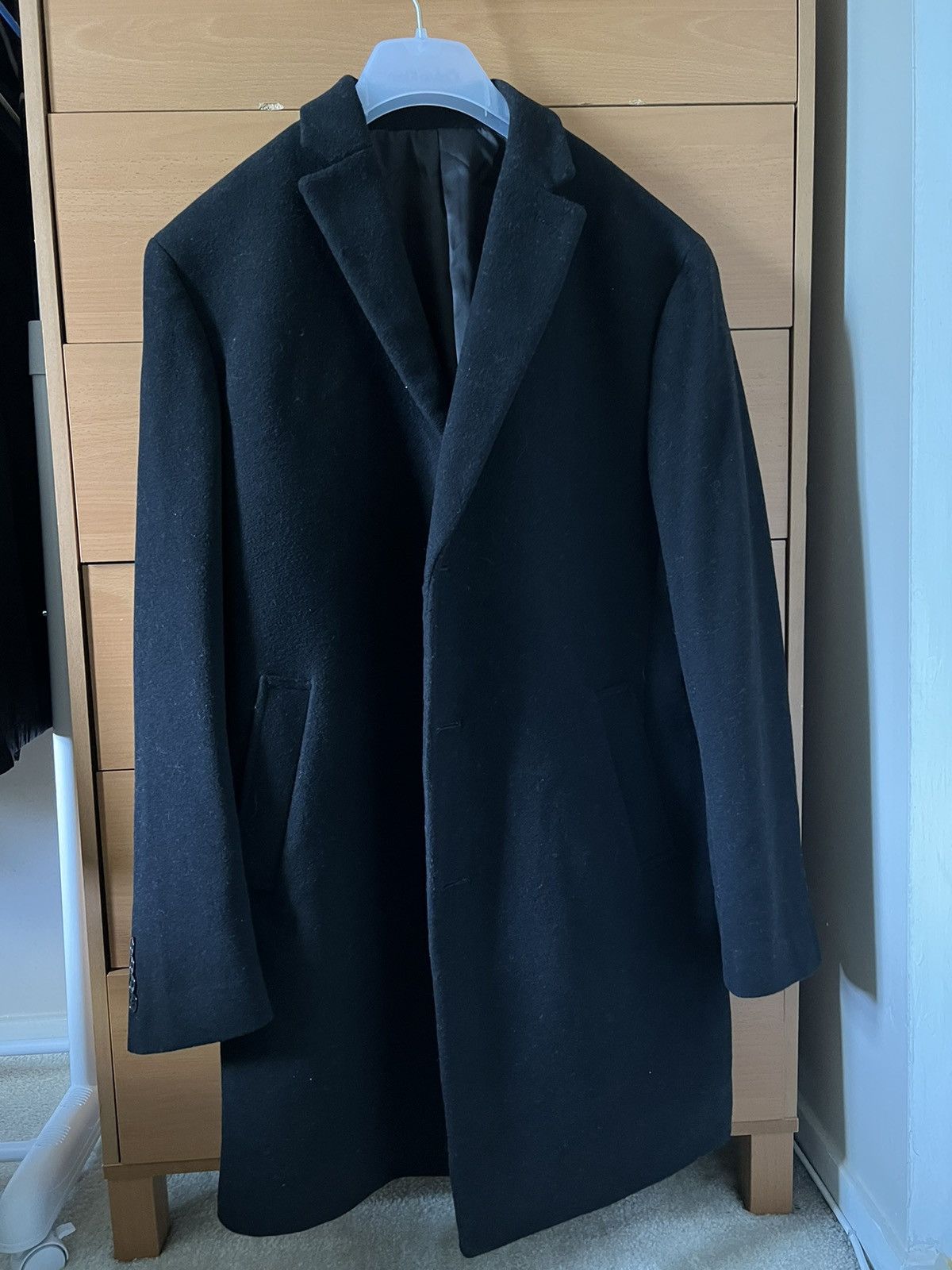 Calvin Klein Calvin Klein Black Wool Coat 40R Size US M / EU 48-50 / 2 - 1 Thumbnail