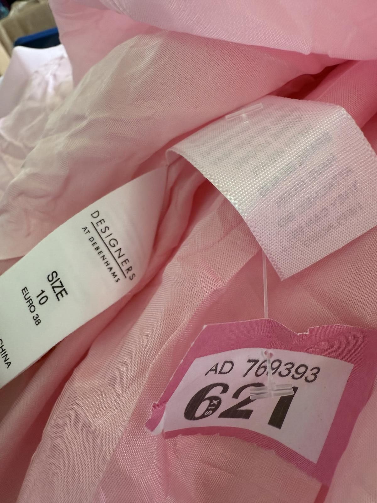 Designer P-621 Elegant Pink Maxi Dress by Jesper Comb Size M / US 6-8 / IT 42-44 - 4 Thumbnail