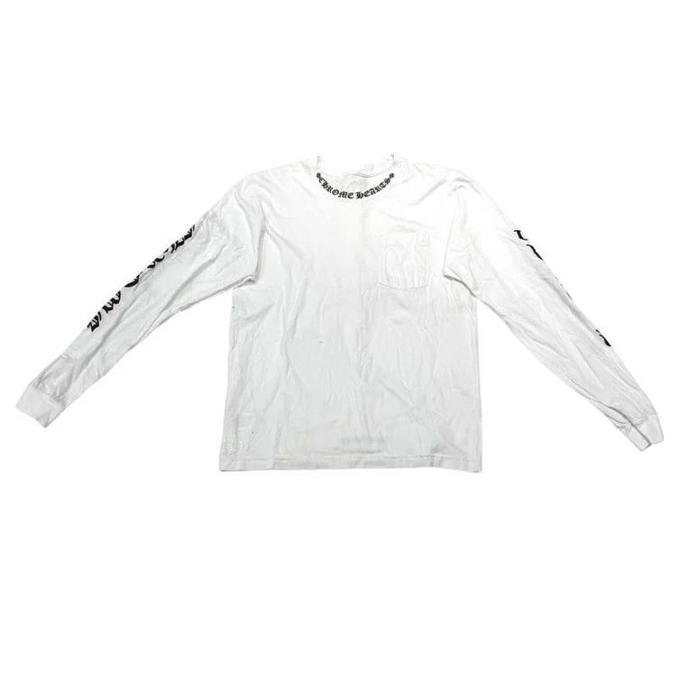 Chrome Hearts Chrome Hearts Neck Logo Letters Sleeve L/S T-Shirt White Size US M / EU 48-50 / 2 - 1 Thumbnail
