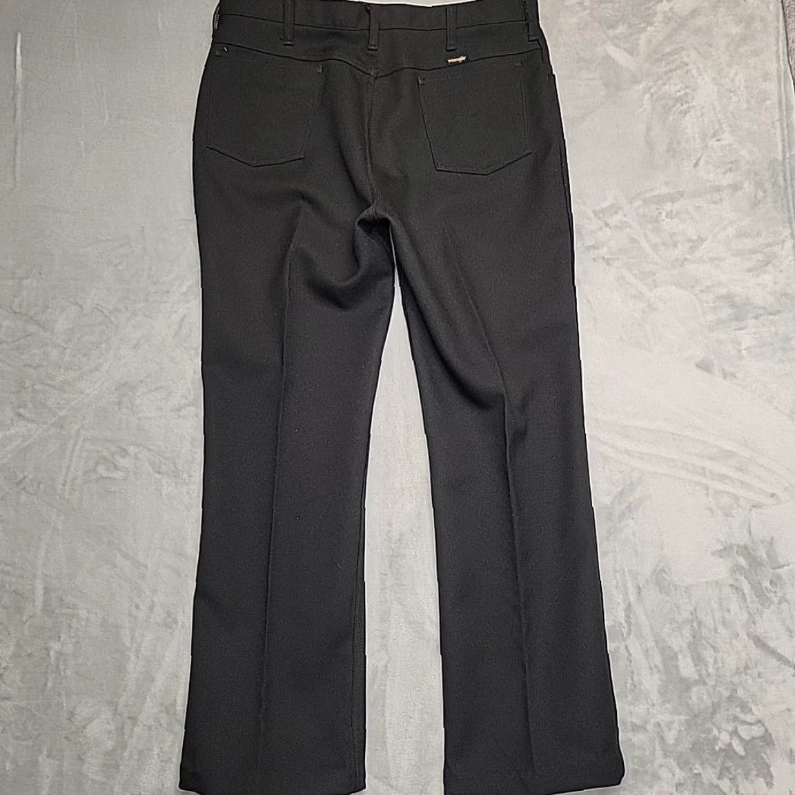 Wrangler VINTAGE Wrangler Pants Mens 38x31 Black Regular Fit Twill Western Work Made in USA Size US 38 / EU 54 - 6 Thumbnail