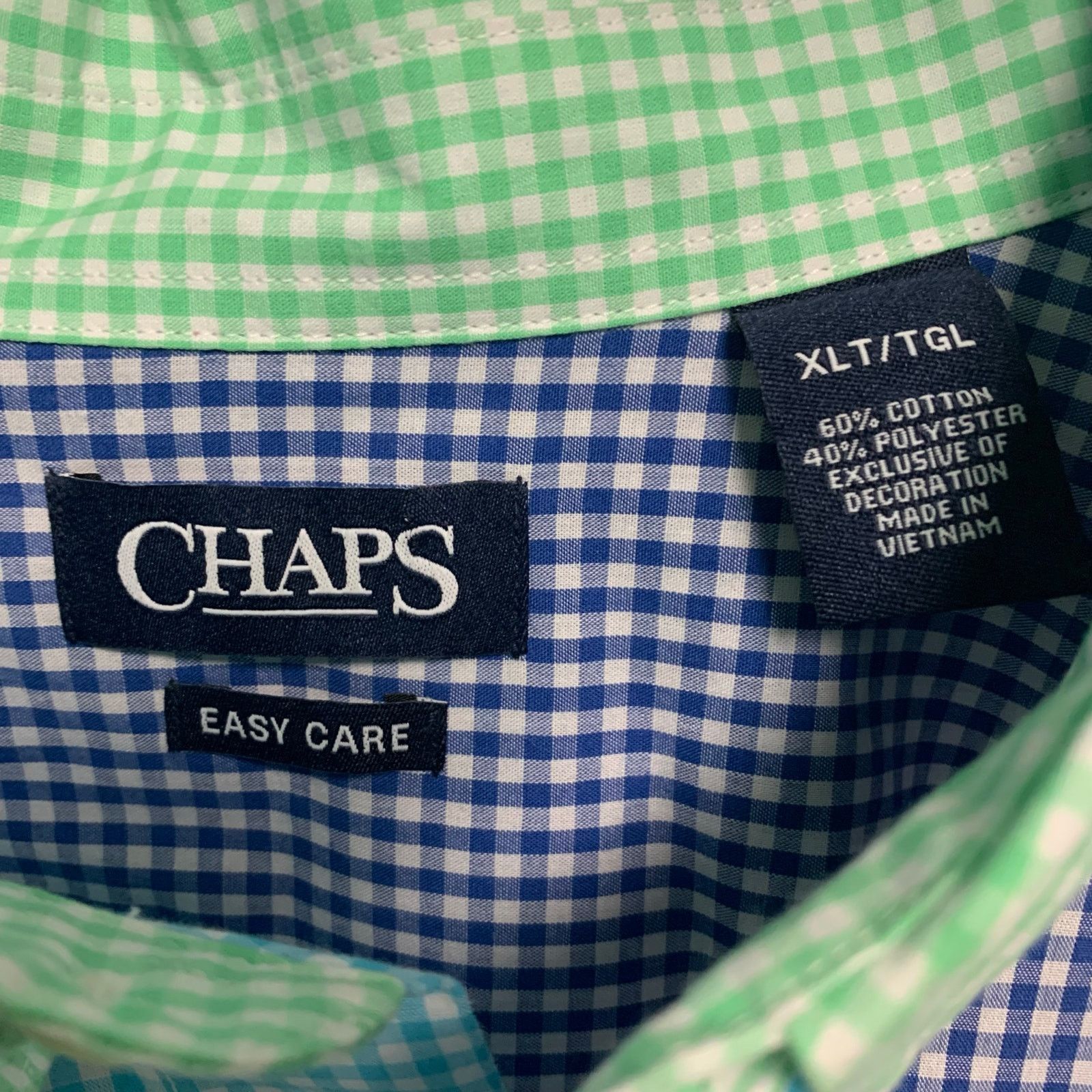Chaps Chaps Easy Care Men's Color Block Plaid Cotton Shirt XLT Size US XL / EU 56 / 4 - 4 Thumbnail