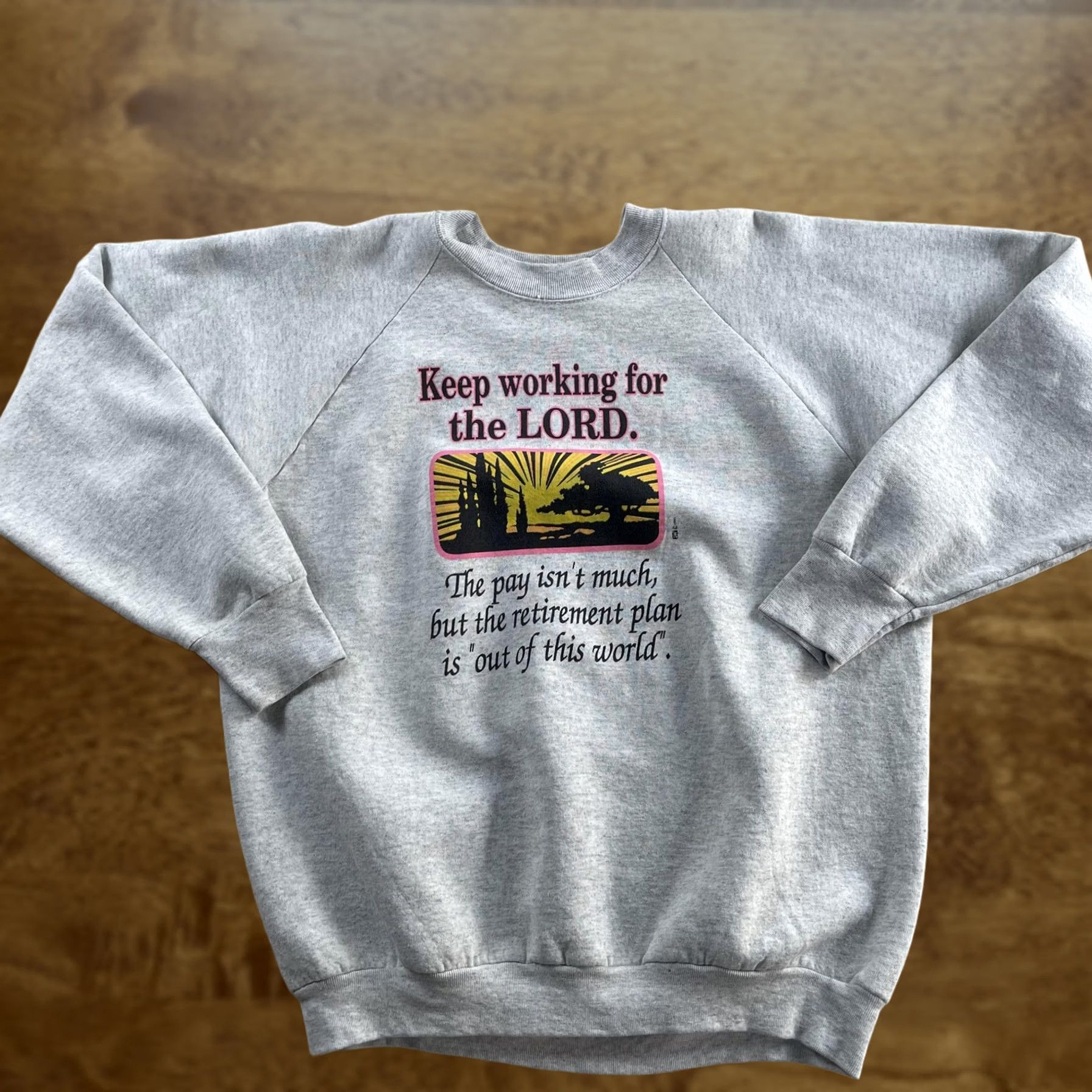 Fruit Of The Loom VINTAGE Fruit of the Loom Sweatshirt Mens XL Gray Fleece Graphic Print Quotes Size US XL / EU 56 / 4 - 1 Thumbnail