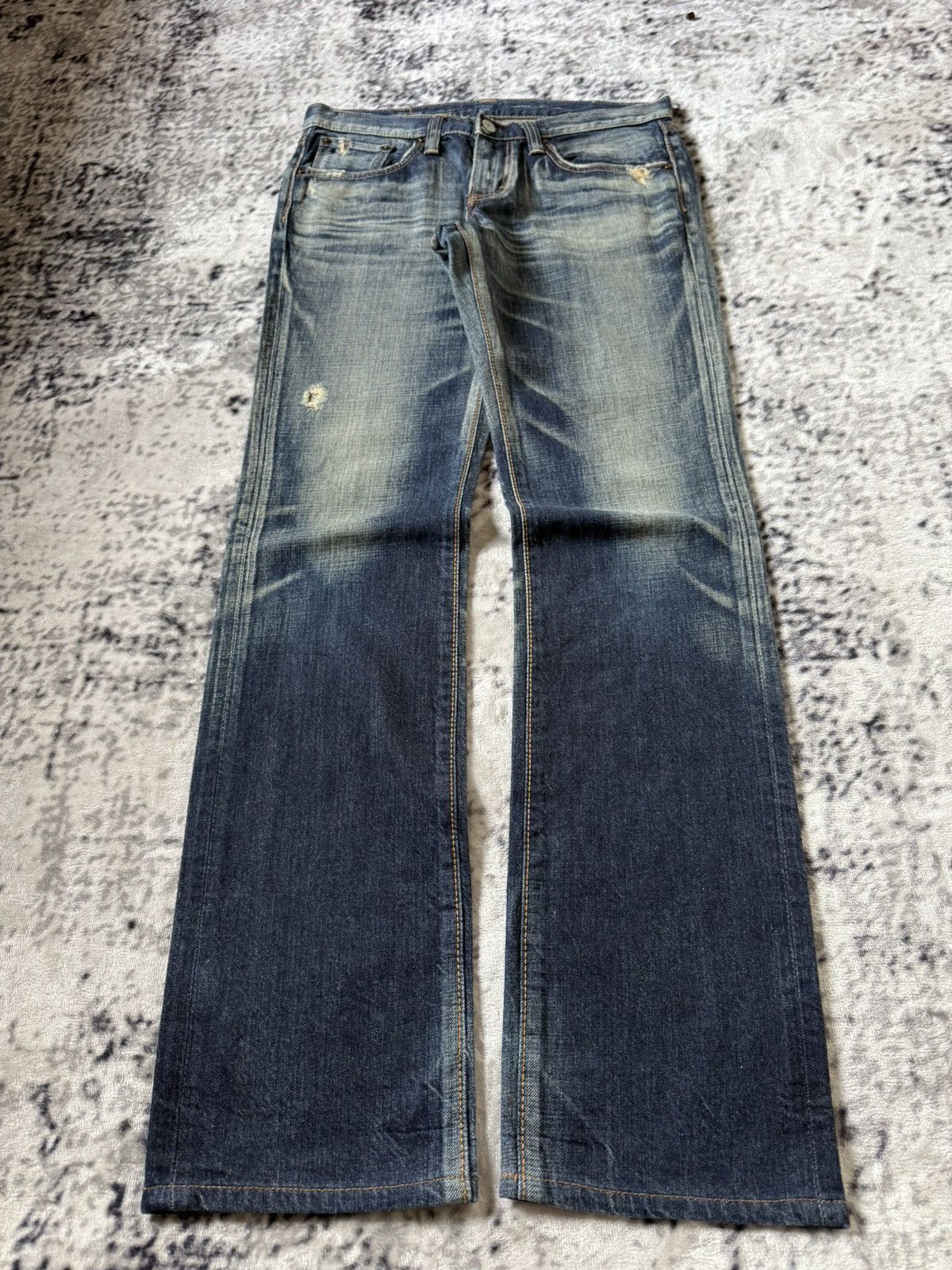 Edwin Edwin Fuga Style 503 Patina Fade Wash Whiskers Jeans Size US 28 / EU 44 - 1 Thumbnail