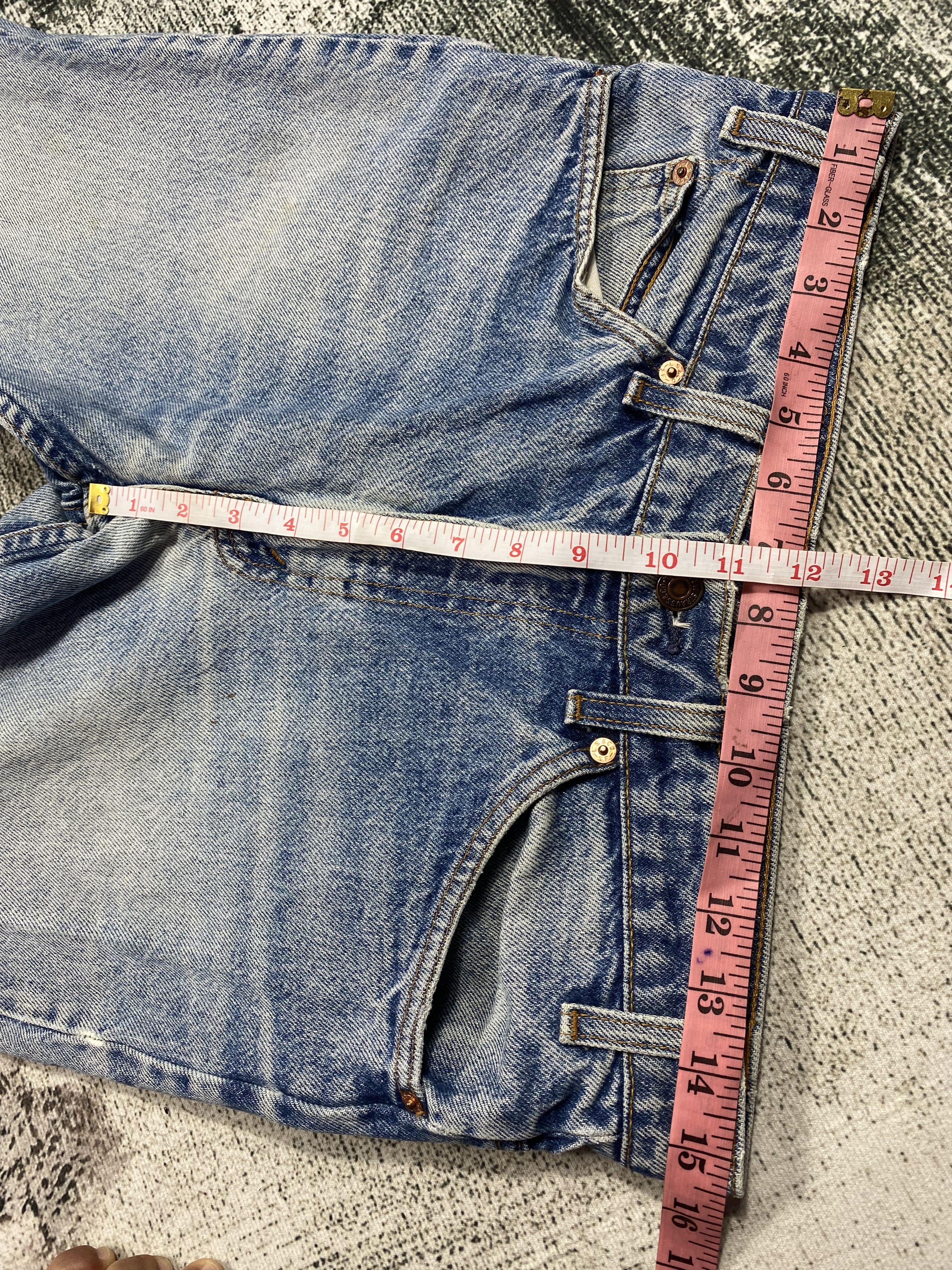 Levi's RARE🔥Levis 517 Jeans Bootcut Blue Distressed Orange Tab Size US 31 - 12 Thumbnail
