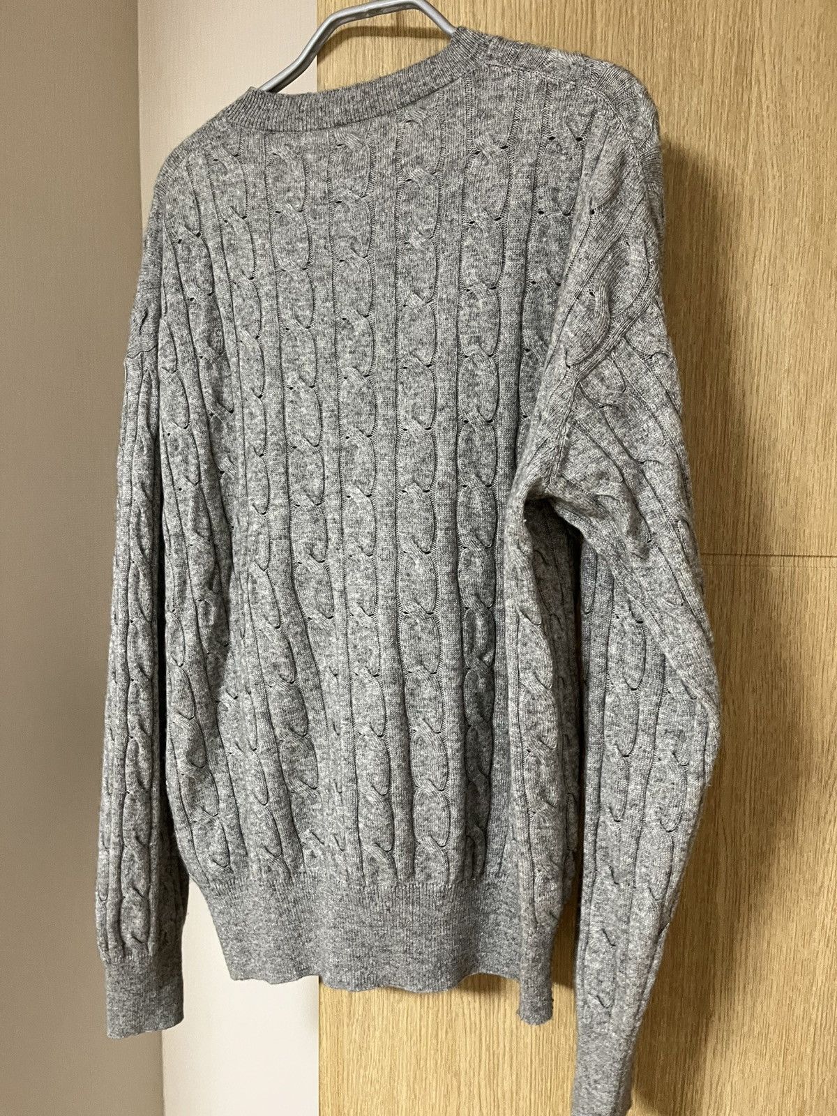 Auralee SUPER FINE CASHMERE SILK CABLE KNIT CARDIGAN