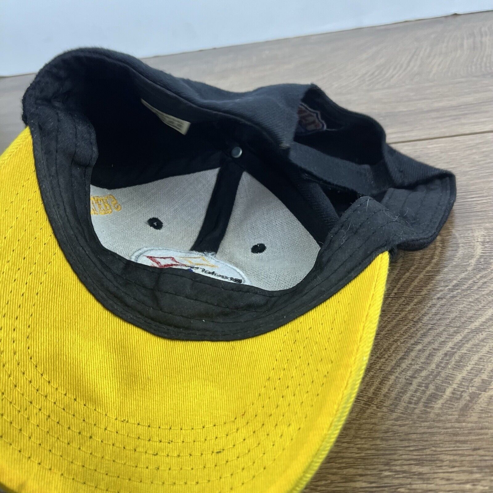 Other Pittsburgh Steelers Hat Yellow Bill Black Hat Adjustable Bla Size ONE SIZE - 14 Thumbnail