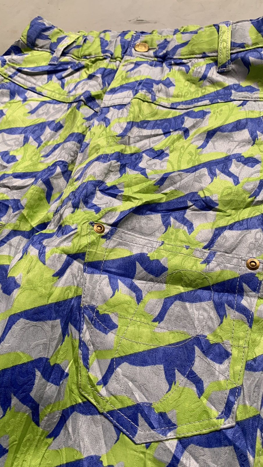 Issey Miyake × Japanese Brand × mercibeaucoup Mercibeaucoup Horse Print Pants by Issey Miyake Size 29" - 3 Thumbnail