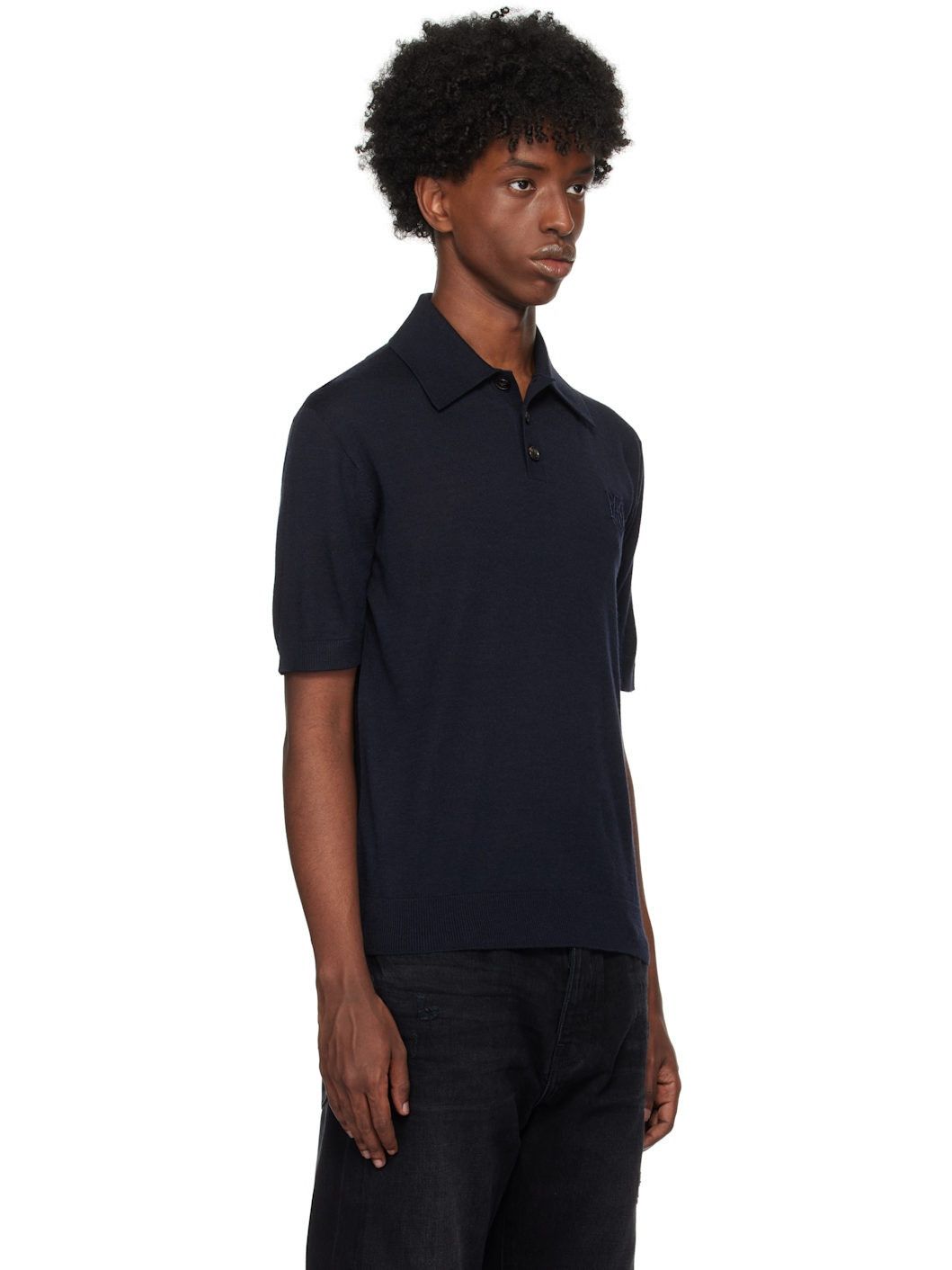 Amiri o1s1wg110925 MA Polo Shirt in Navy Size US M / EU 48-50 / 2 - 2 Thumbnail