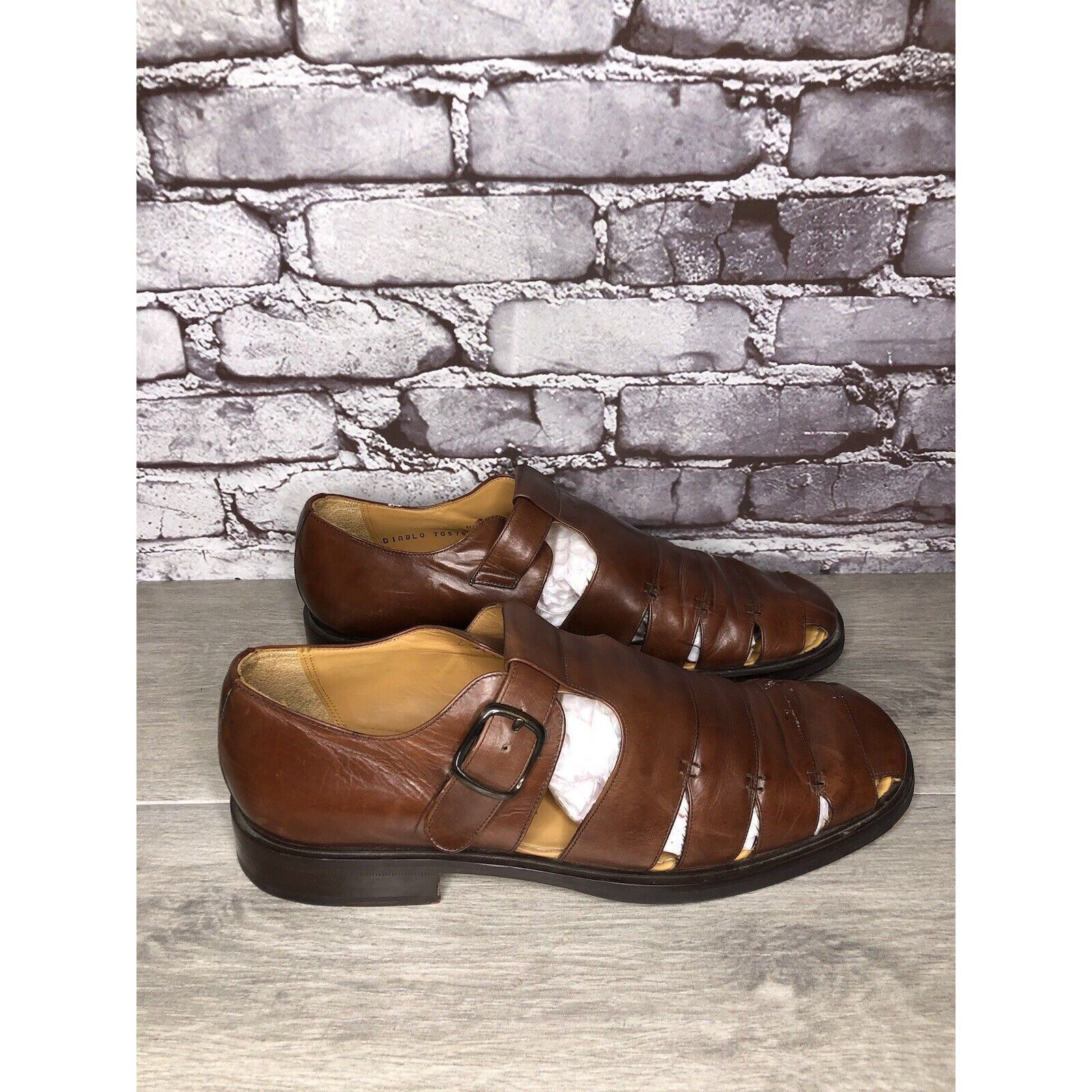 Mezlan Mezlan Diablo Brown Leather Fisherman Strap Casual Sandals M Size US 11 / EU 44 - 3 Thumbnail