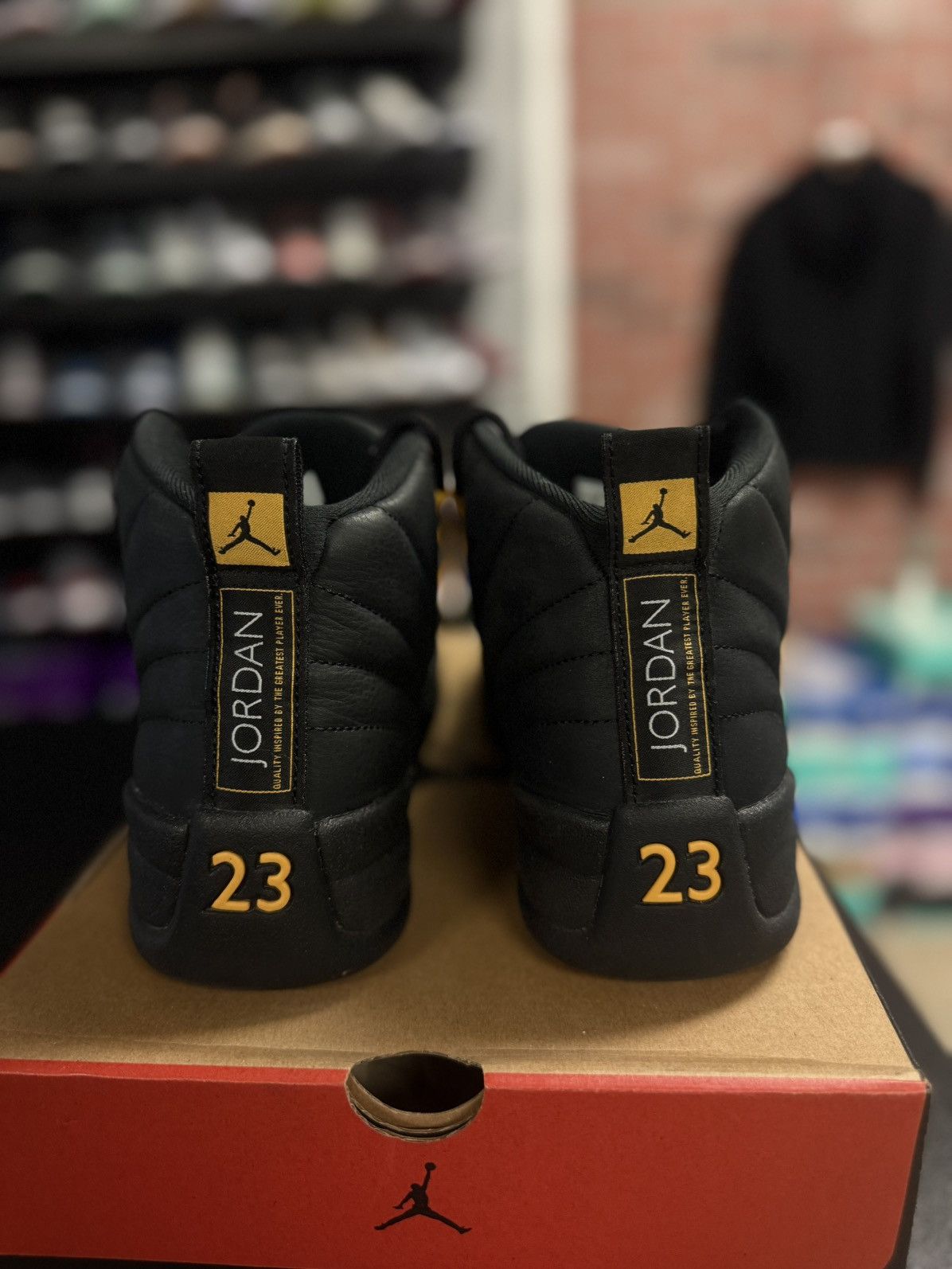 Jordan Brand × Nike Jordan 12 Black Taxi Size 8 🧼 W BOX (2022) Size US 8 / EU 41 - 6 Thumbnail