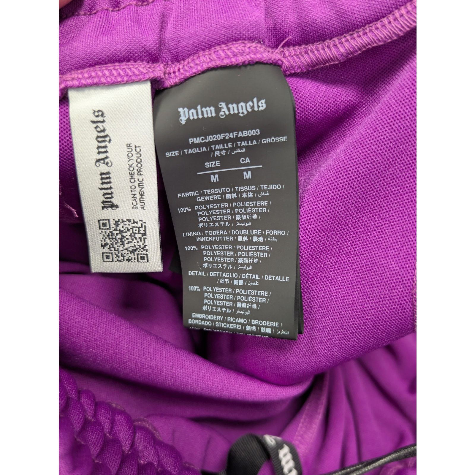 Palm Angels o1rshd1 Q:2 / Classic Logo Track Pants in Purple / Off White Size US 32 / EU 48 - 18 Thumbnail