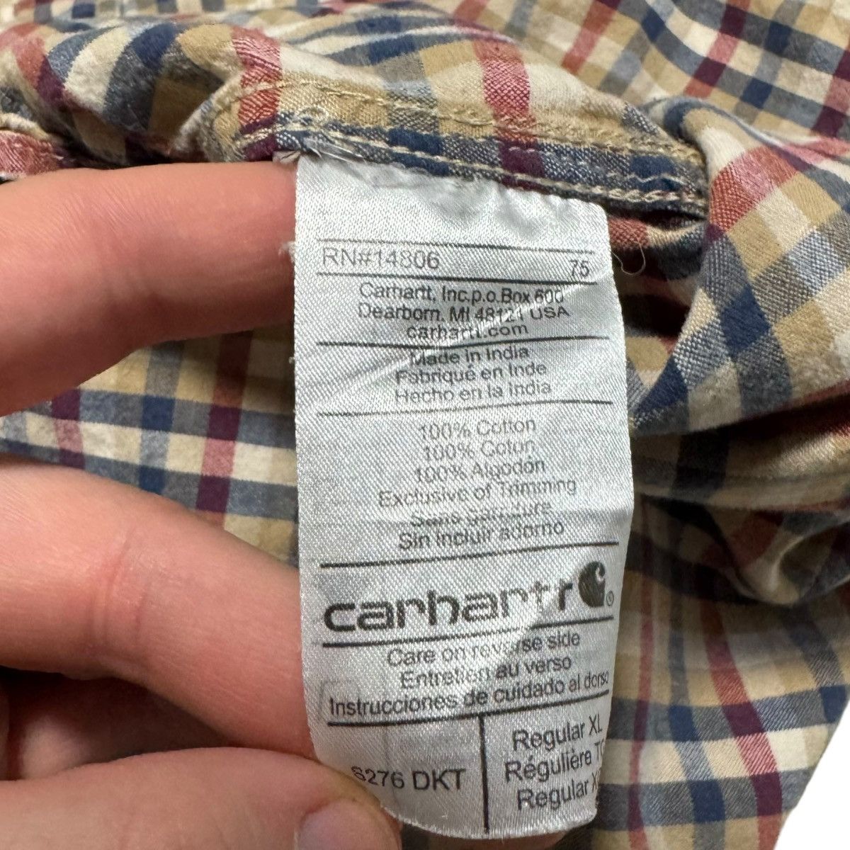 Carhartt Carhartt Plaid Multicolor Button Up Short Sleeve Shirt XL Size US XL / EU 56 / 4 - 6 Thumbnail