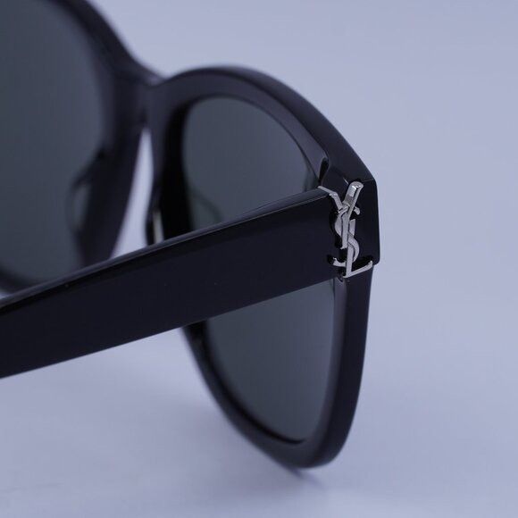 Saint Laurent Paris Saint Laurent SLM68 001 Sunglasses Black Square Frame Size ONE SIZE - 9 Thumbnail