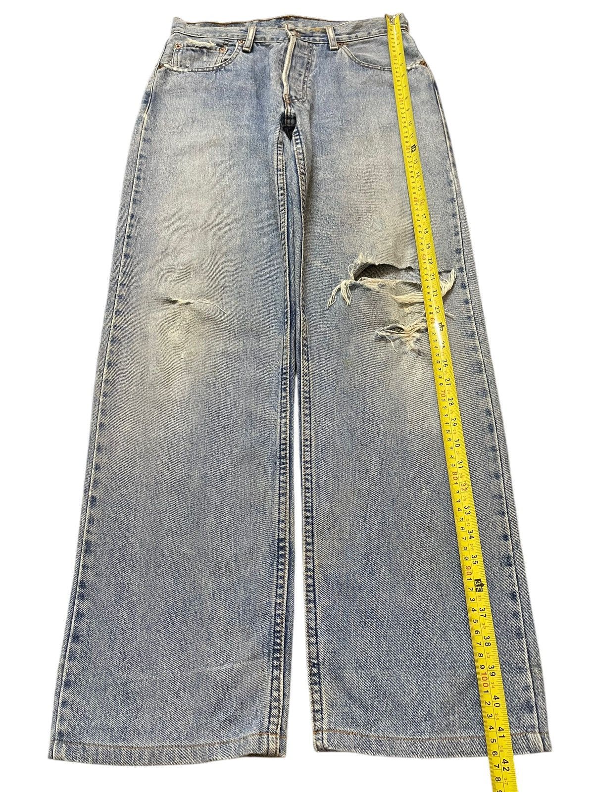 Levi's Vintage 90s Japan Levis 513 Faded Wash Distress Loose Jeans Size US 30 / EU 46 - 13 Thumbnail