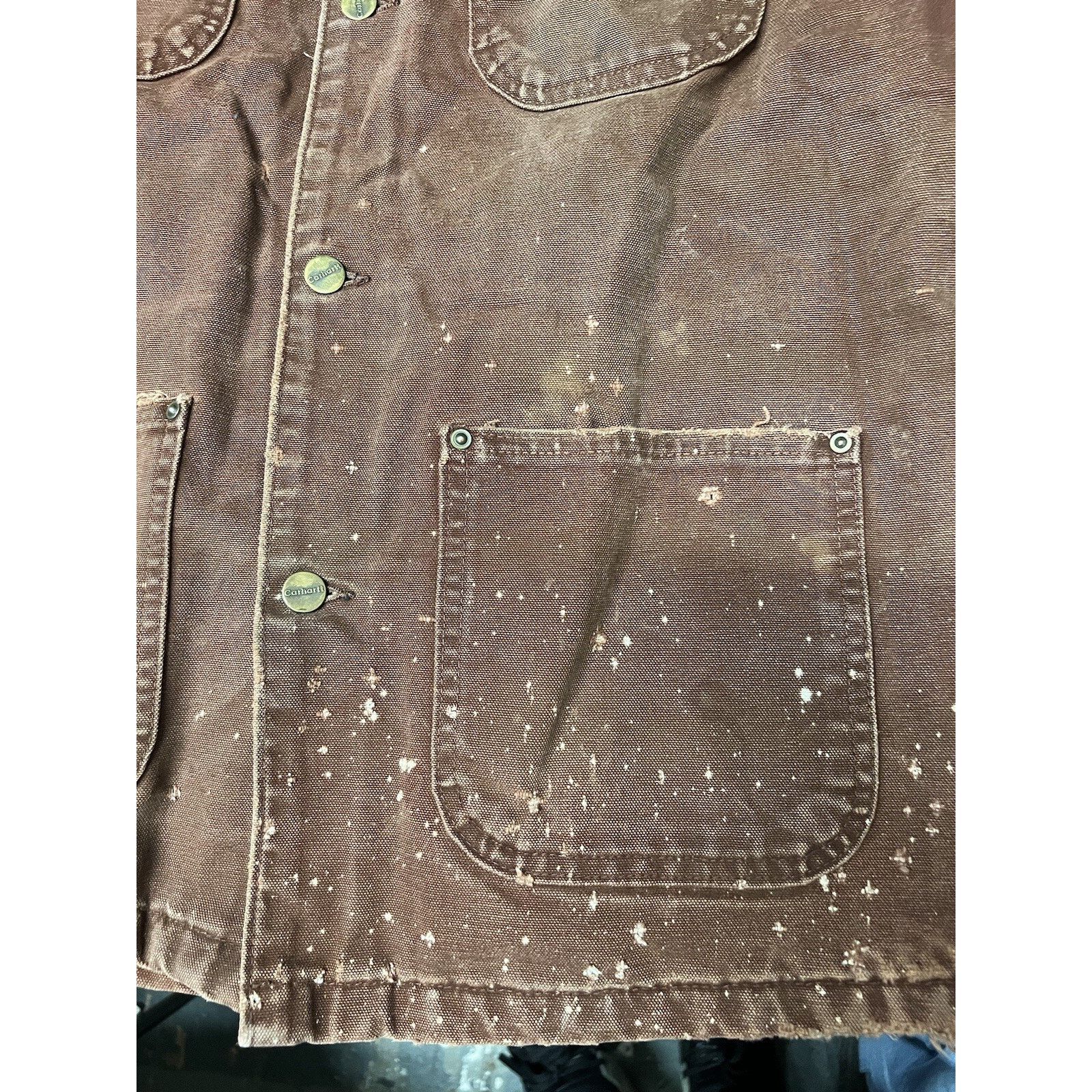 Carhartt Carhartt C02 CLY Chore Coat Large Vintage Faded Work Jacket Size US L / EU 52-54 / 3 - 12 Thumbnail