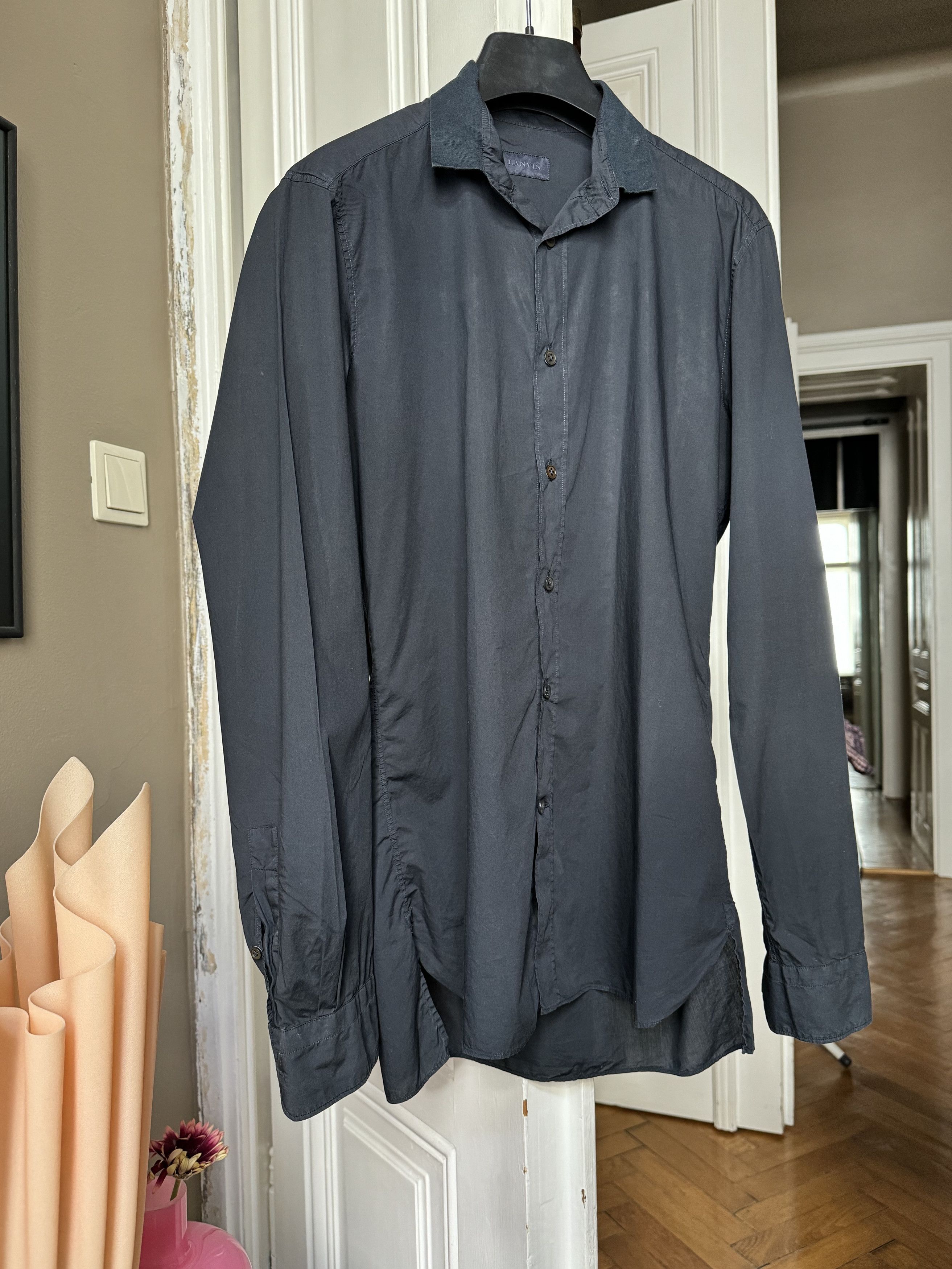 Lanvin Lanvin Shirt SIZE 38/15 Navy Size US S / EU 44-46 / 1 - 3 Thumbnail