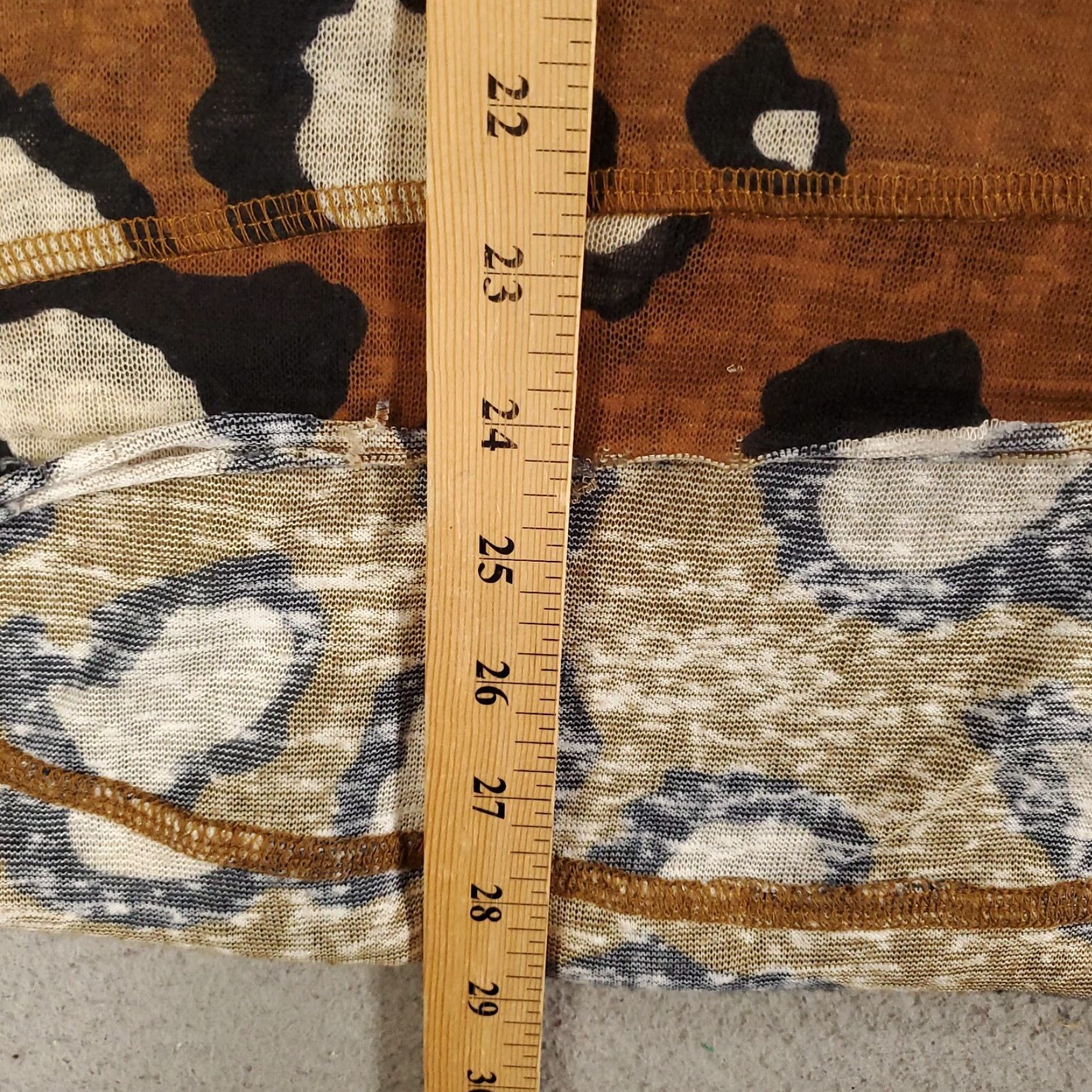 B Sides UMGEE Blouse Women Small Brown White Leopard Print Slit Sides Size S / US 4 / IT 40 - 3 Thumbnail