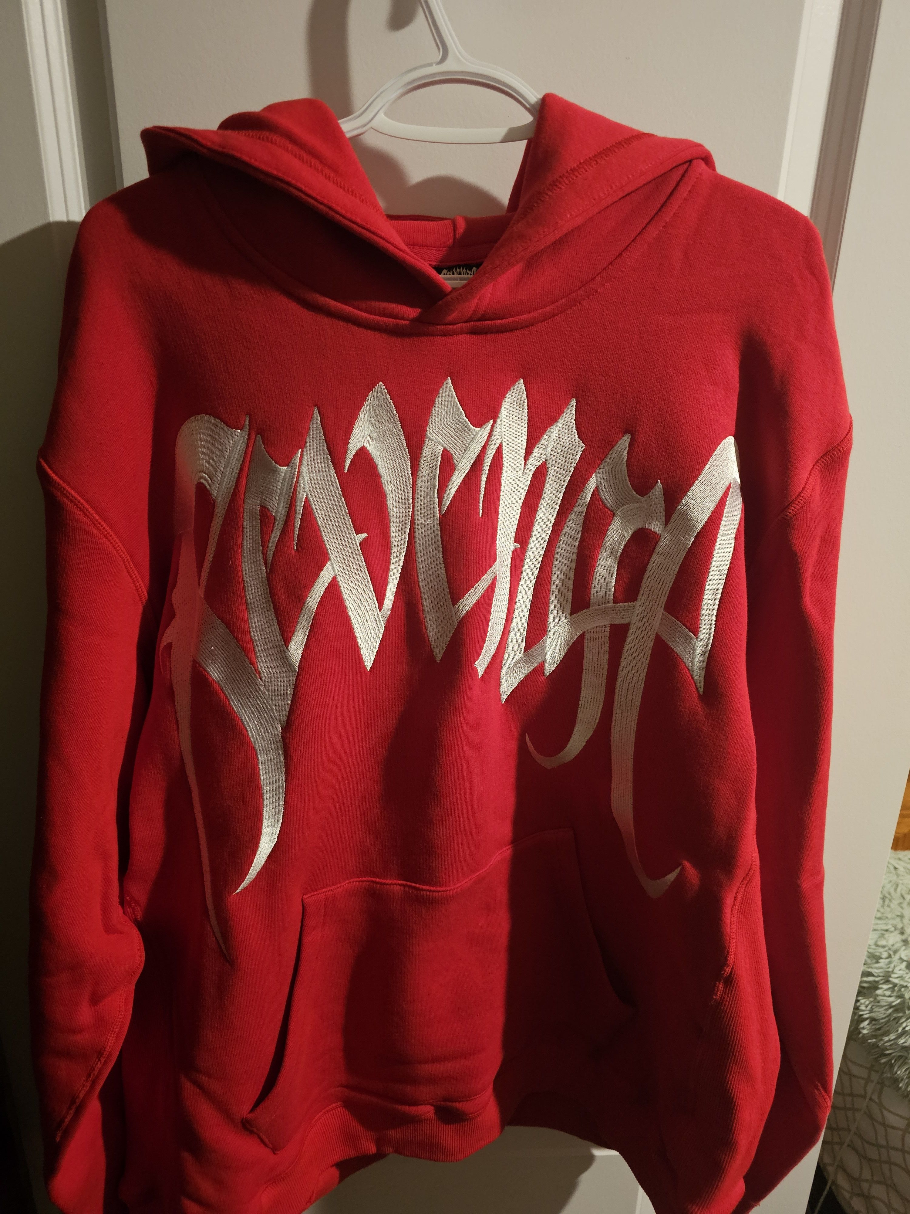 Revenge Revenge Red Embroidered Hoodie XL Size US XL / EU 56 / 4 - 2 Thumbnail