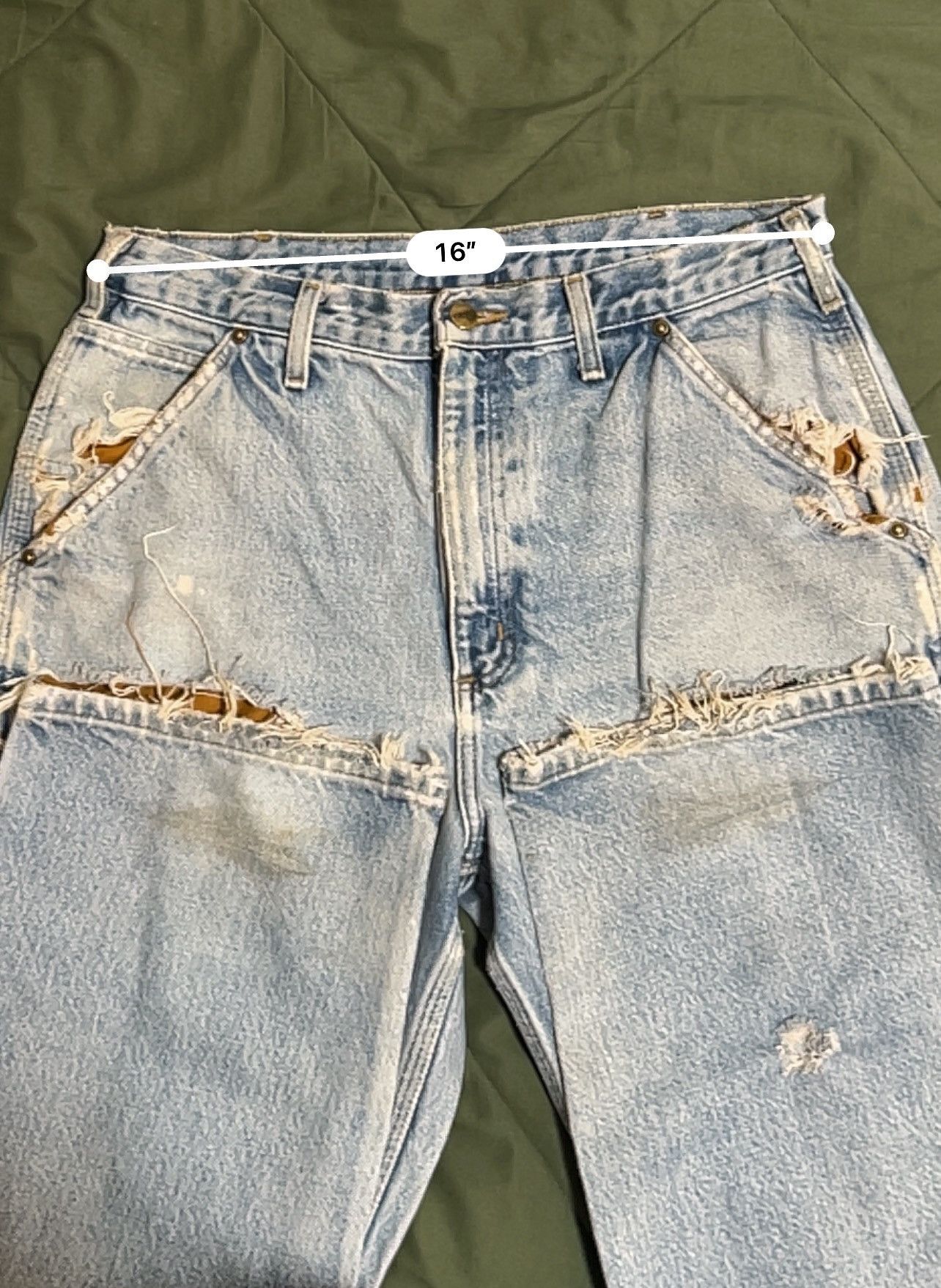 Carhartt Carhartt double holster light blue washed denim Size US 31 - 7 Thumbnail