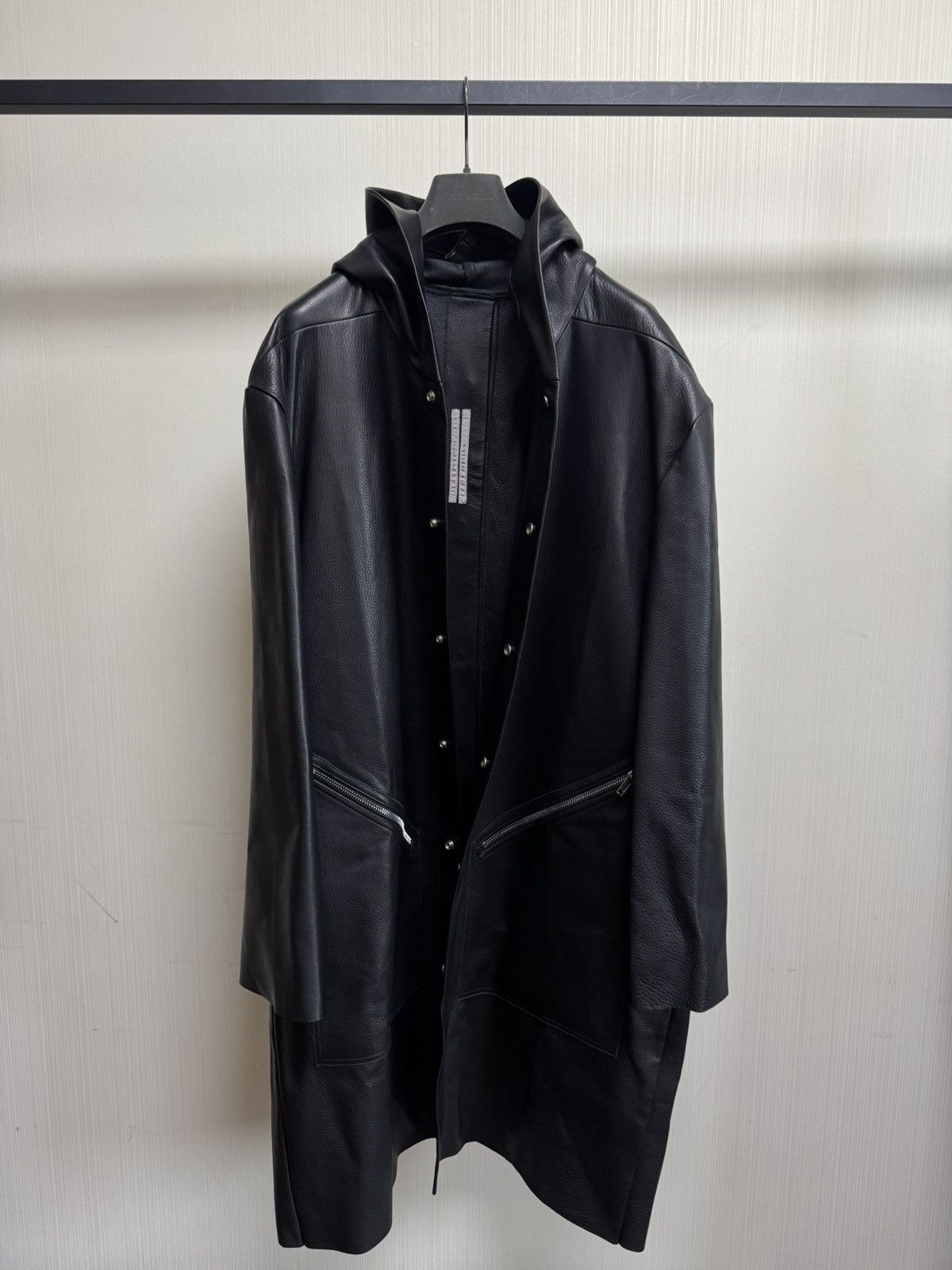 Rick Owens Rick owens EDFU HOODED Leather Parkas coat Size US M / EU 48-50 / 2 - 1 Thumbnail