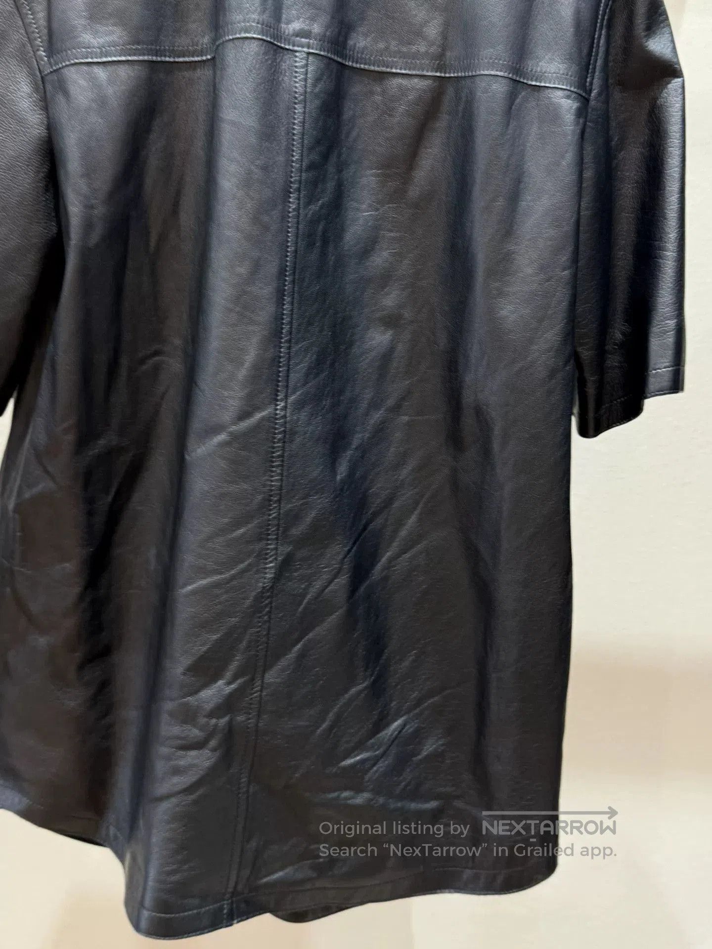 Brunello Cucinelli Brunello Cucinelli Black Leather Shirt. Size US XS / EU 42 / 0 - 7 Thumbnail