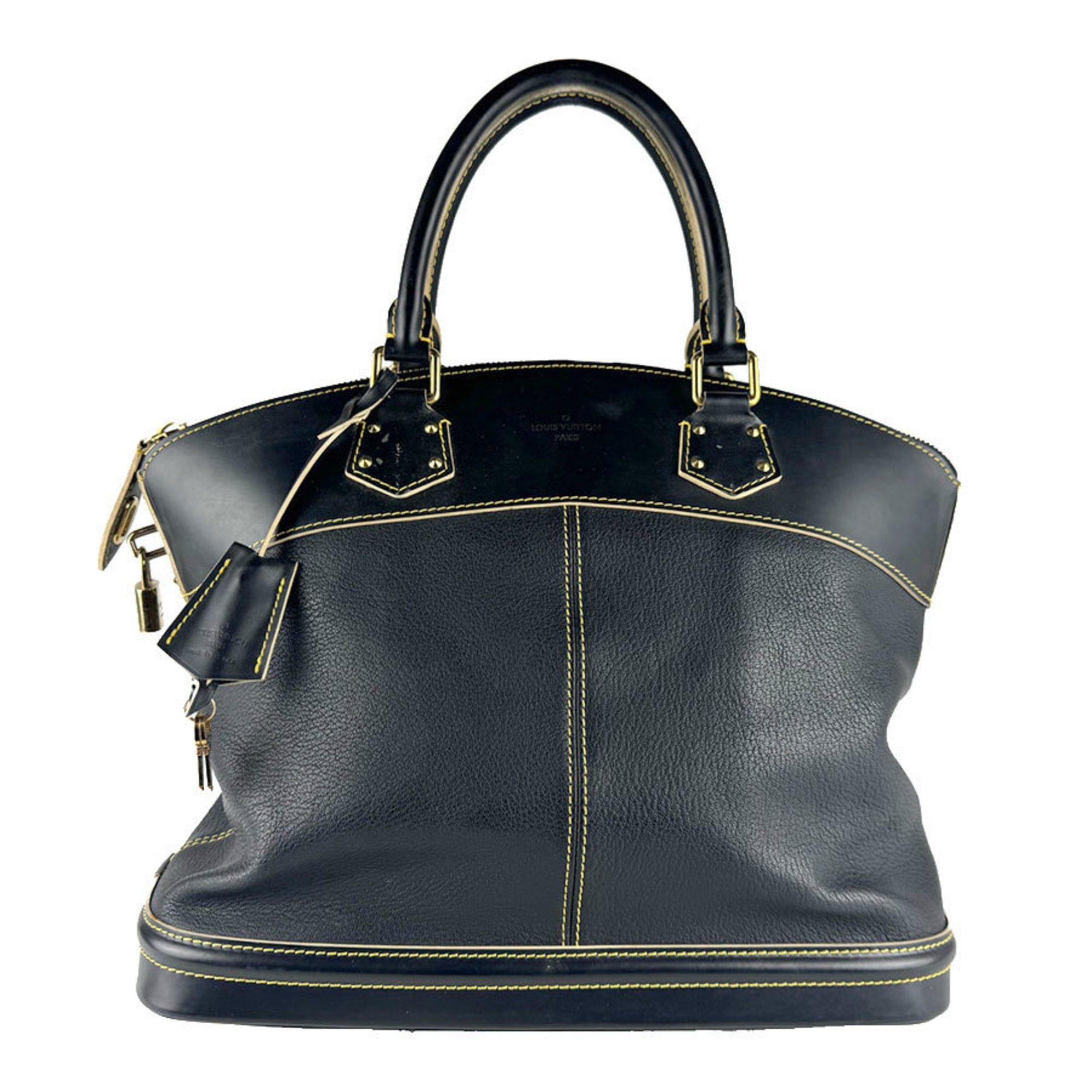 Louis Vuitton Louis Vuitton Suhali Lockit MM Handbag in Noir Leather, Unisex, M91875 z8490 Size ONE SIZE - 1 Thumbnail