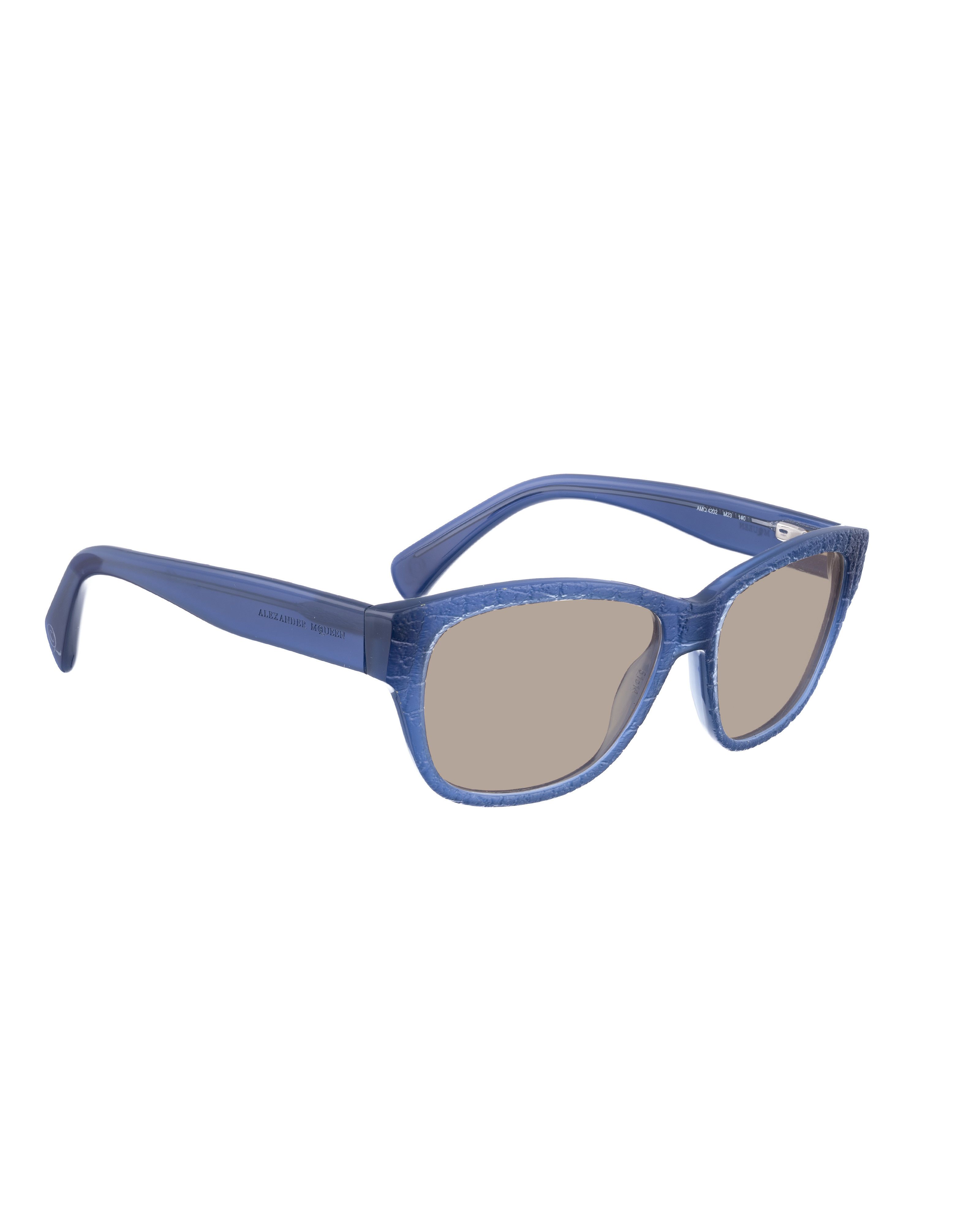 Alexander McQueen Alexander McQueen '90s Cobalt Blue Oversized Sunglasses Size ONE SIZE - 1 Thumbnail