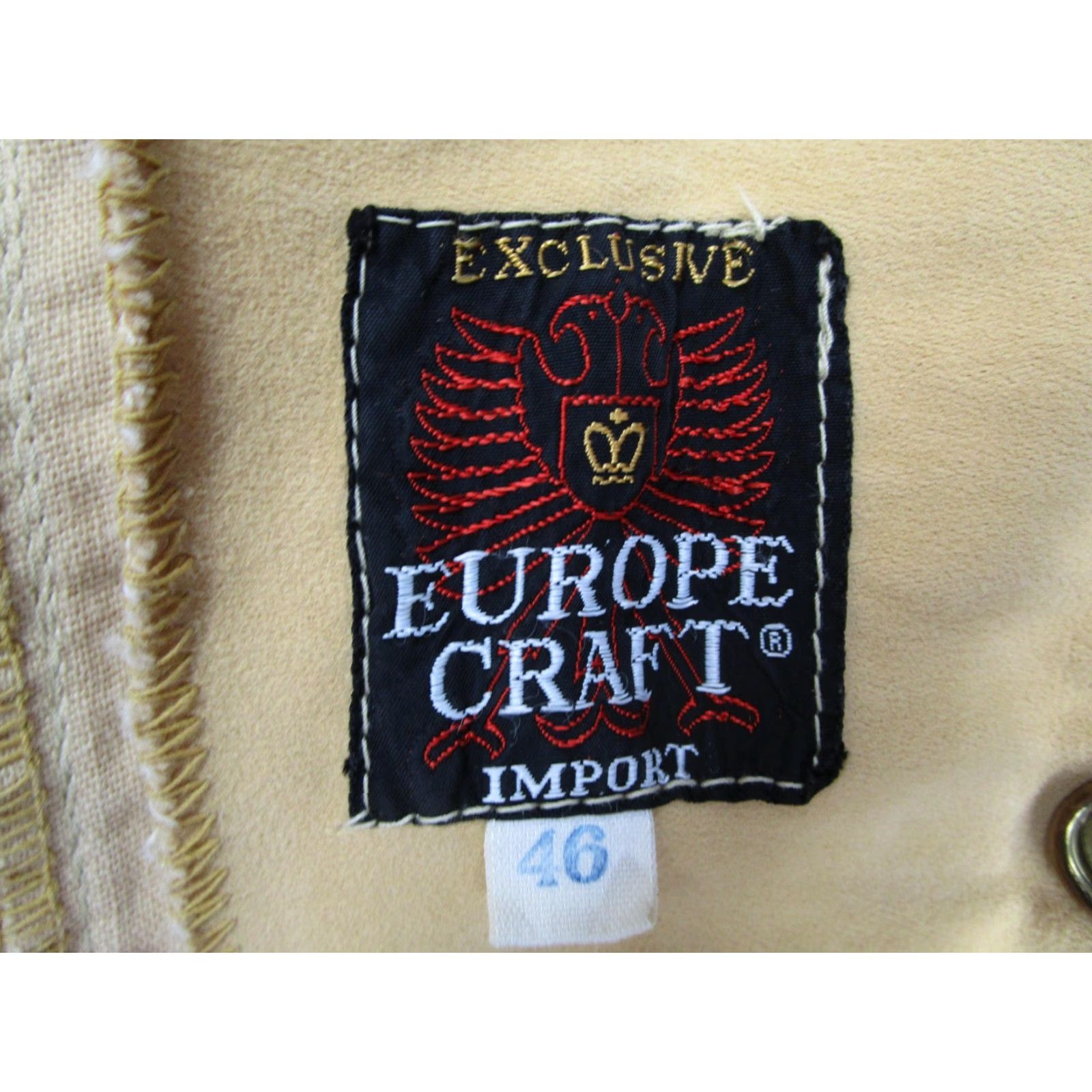 Vintage VINTAGE Europe Craft Jacket Mens 46 Western Snap Front Tan Beige Cotton Mid-Length Size US S / EU 44-46 / 1 - 3 Thumbnail