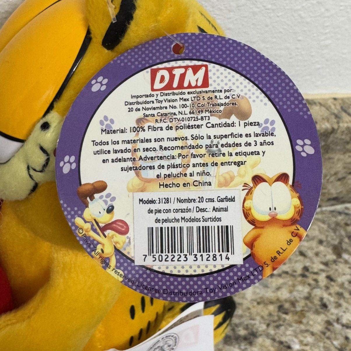 Vintage Vintage Garfield “Te Quiero” 10" Spanish Valentine Plush NWT Size ONE SIZE - 7 Thumbnail