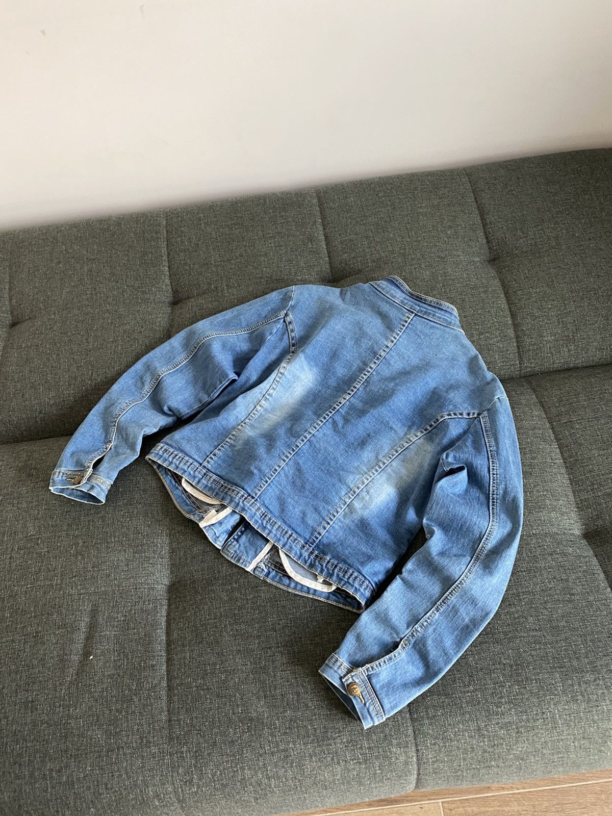 Hysteric Glamour Vintage Denim Avant Garde Jacket Y2K Faded Washed Y2K Hype Size M / US 6-8 / IT 42-44 - 8 Thumbnail