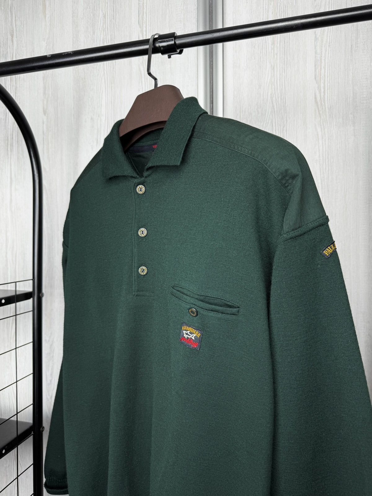 Paul & Shark Paul & Shark vintage green rugby pullover collared jumper Size US XL / EU 56 / 4 - 4 Thumbnail
