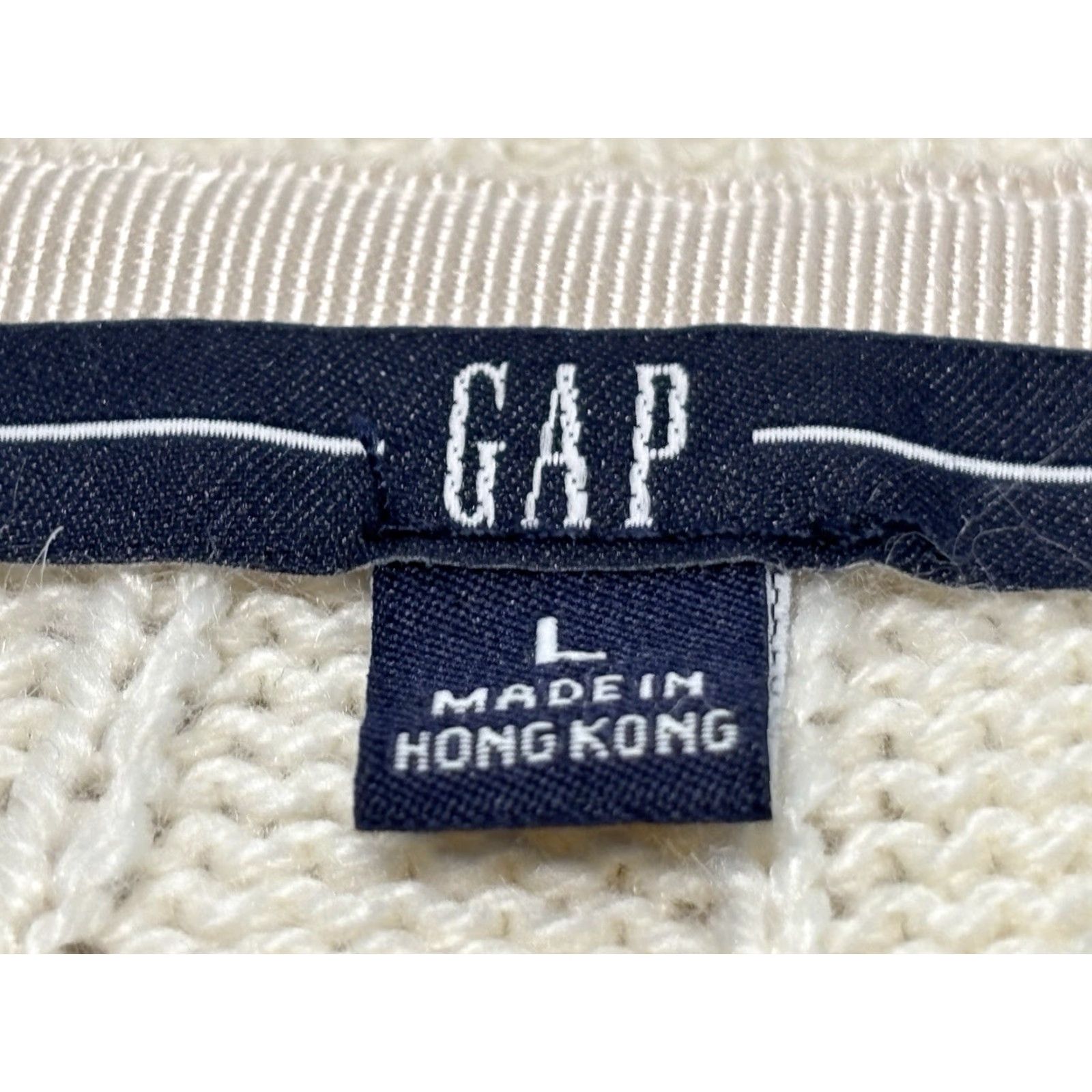Gap VINTAGE Gap Cableknit Sweater Women’s L Angora Blend Ivory 90s Crew Neck Size L / US 10 / IT 46 - 7 Thumbnail